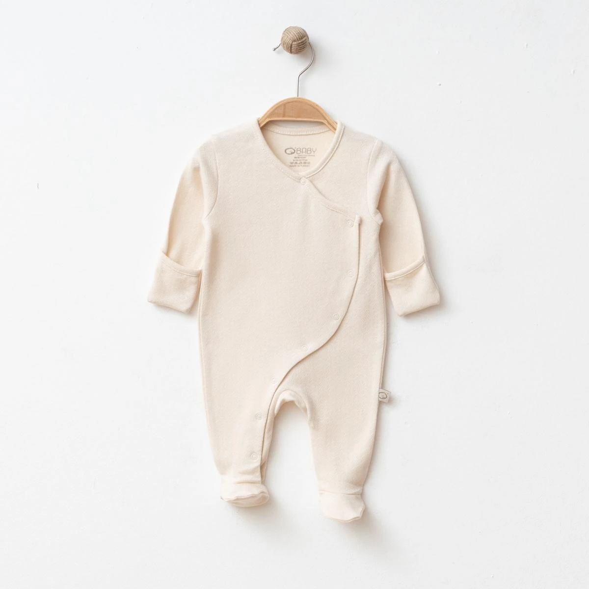 Unısex Kruvaze Jakarlı Soft 3 lü Tulum Set (0-3/3-6 Ay)