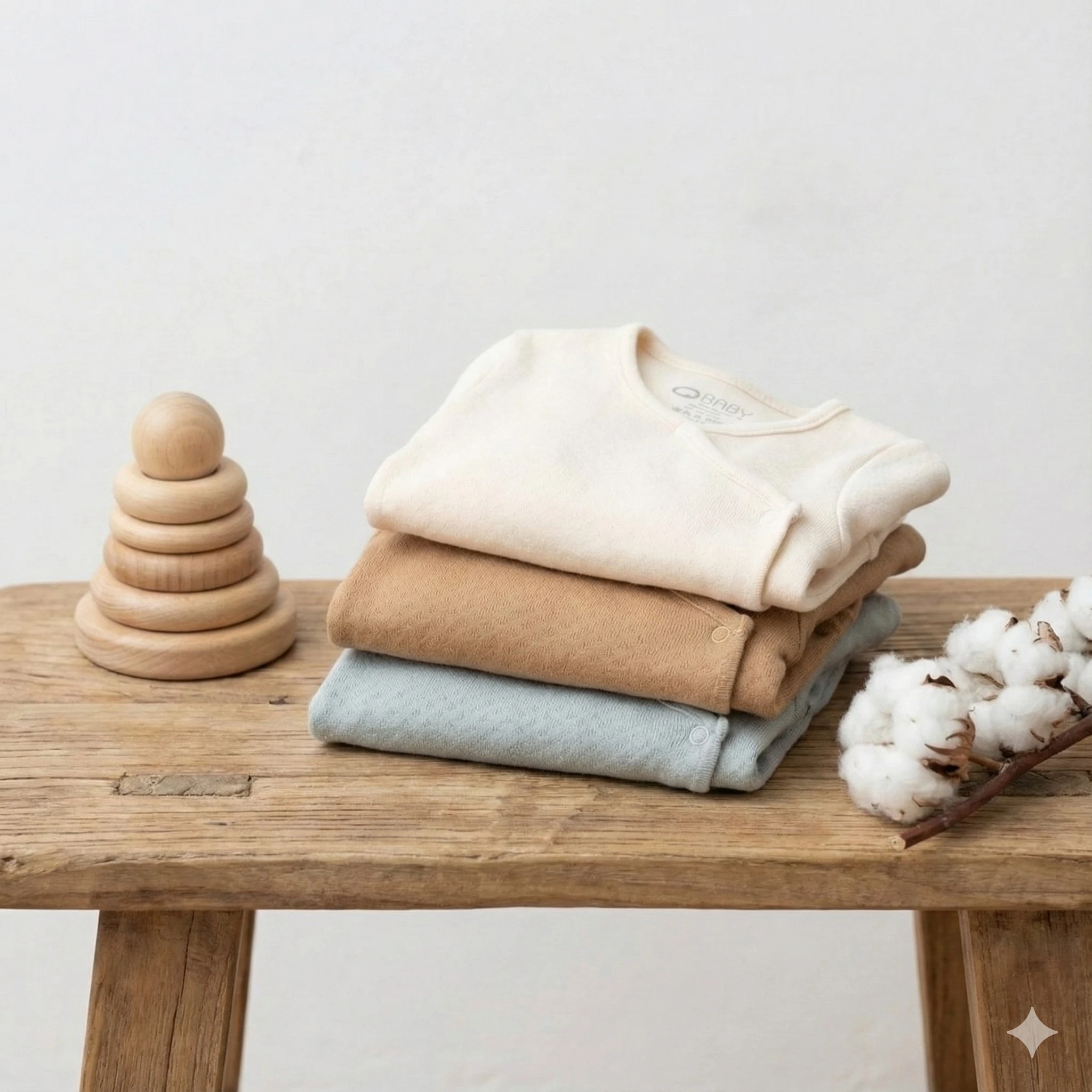 Unısex Kruvaze Jakarlı Soft 3 lü Tulum Set (0-3/3-6 Ay)