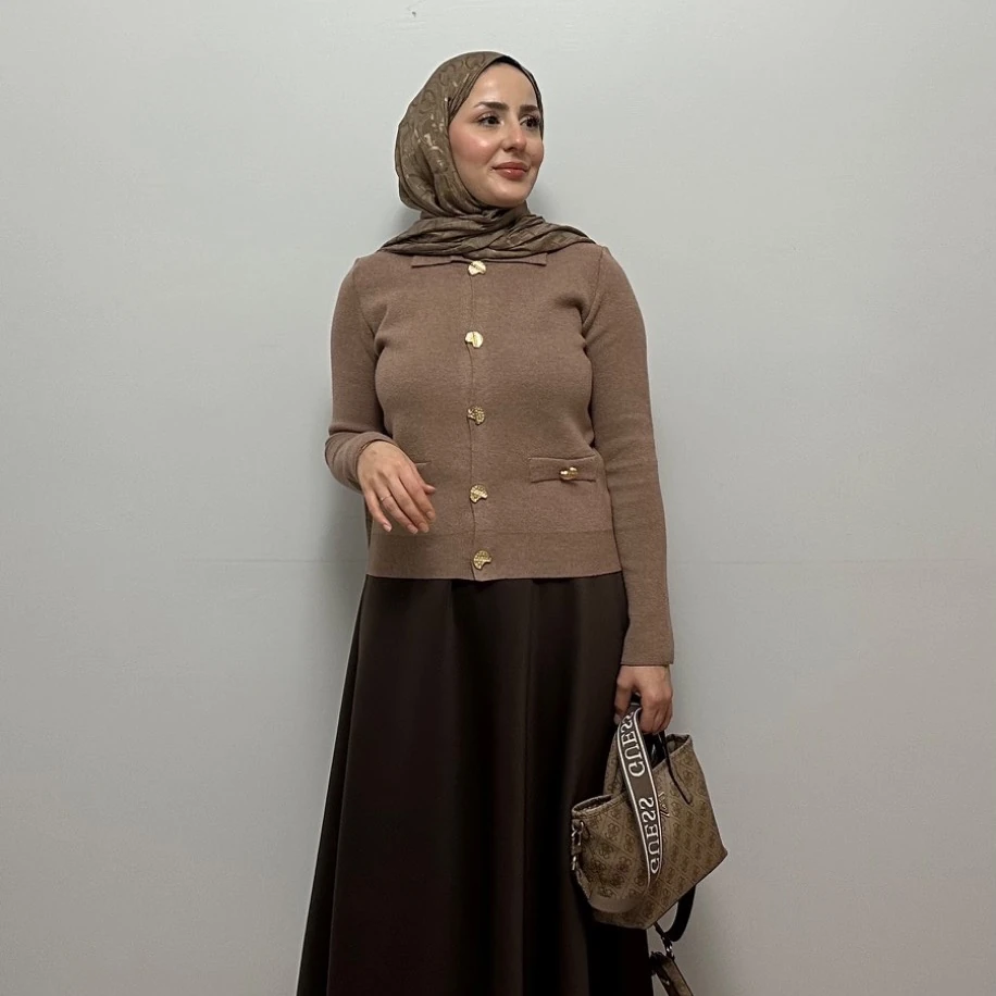 Polo Yaka Düğmeli Triko Hırka