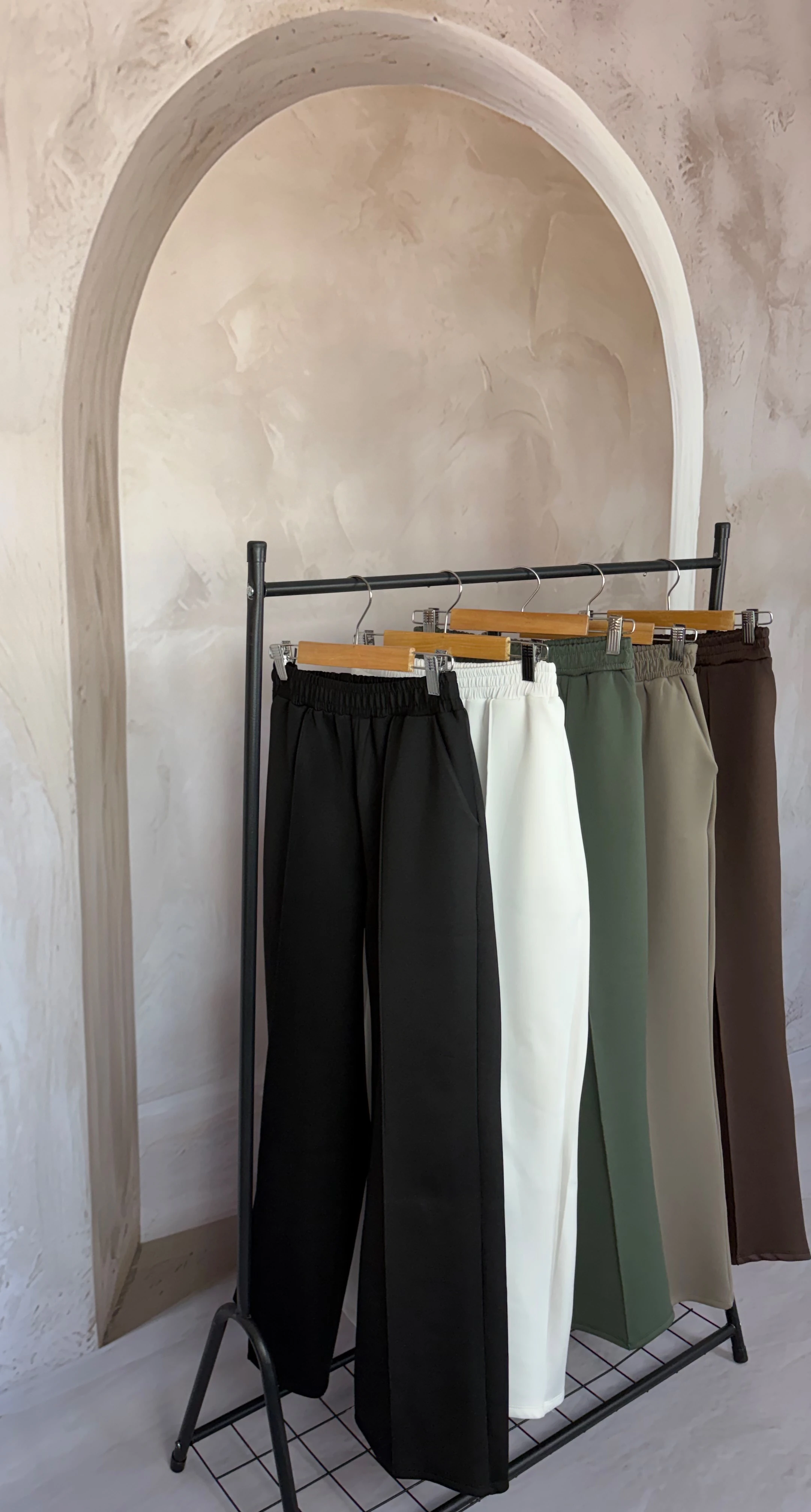 Önü Çımalı Puf Scuba  Premium Beli  Lastikli Cepli  Pantolon