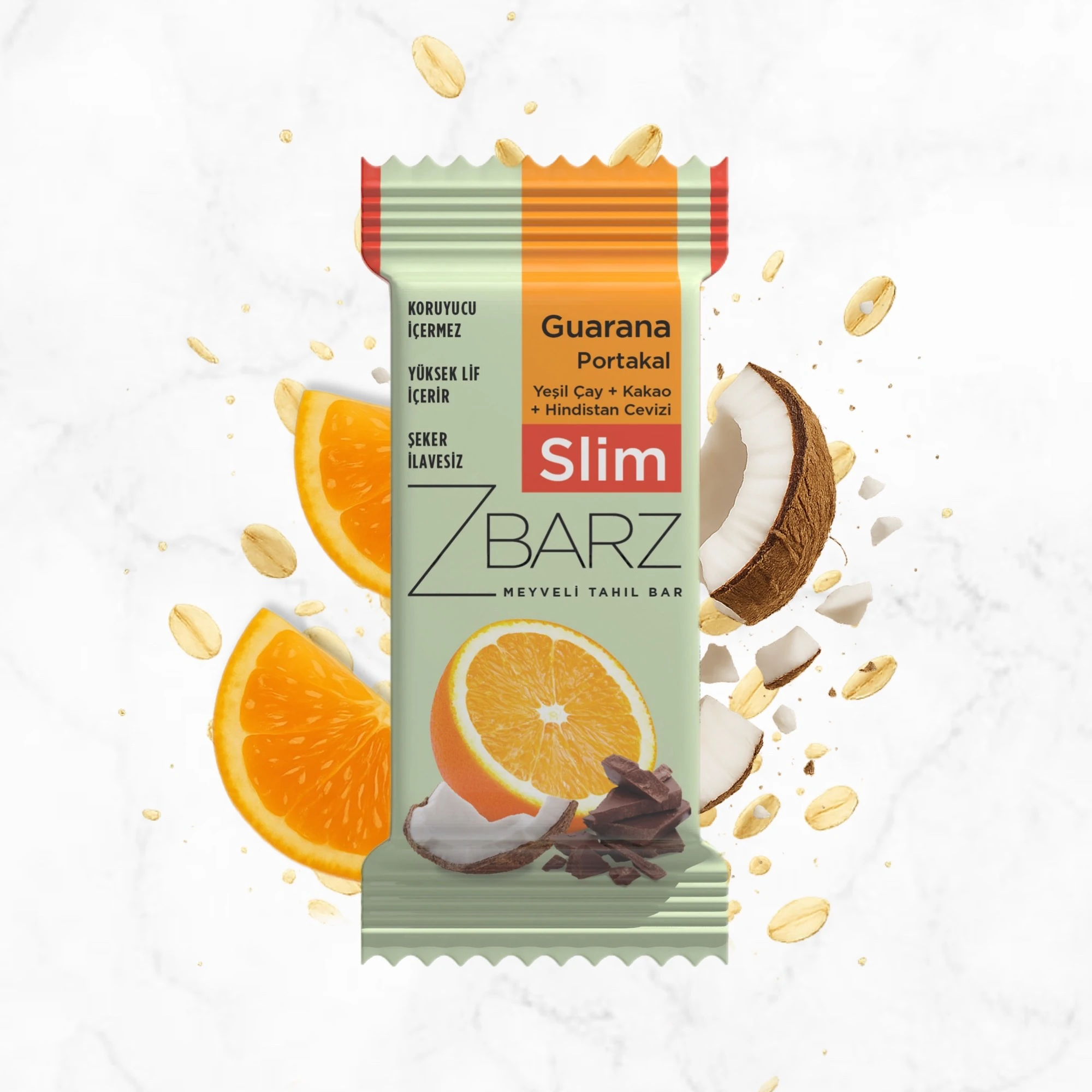 Slim Guarana Portakallı Fonksiyonel Meyveli Bar