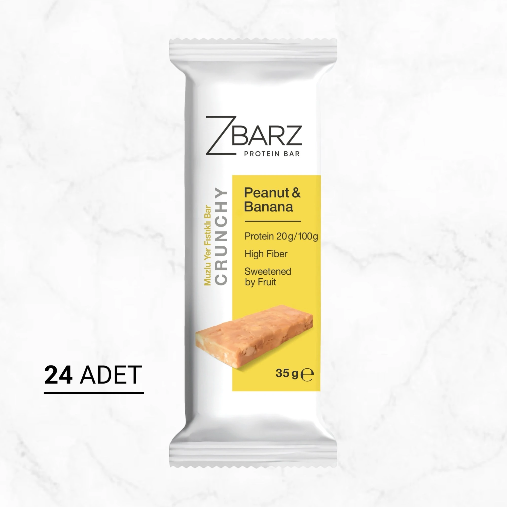 Crunchy Muzlu Yer fıstıklı Proteinli Bar - x2