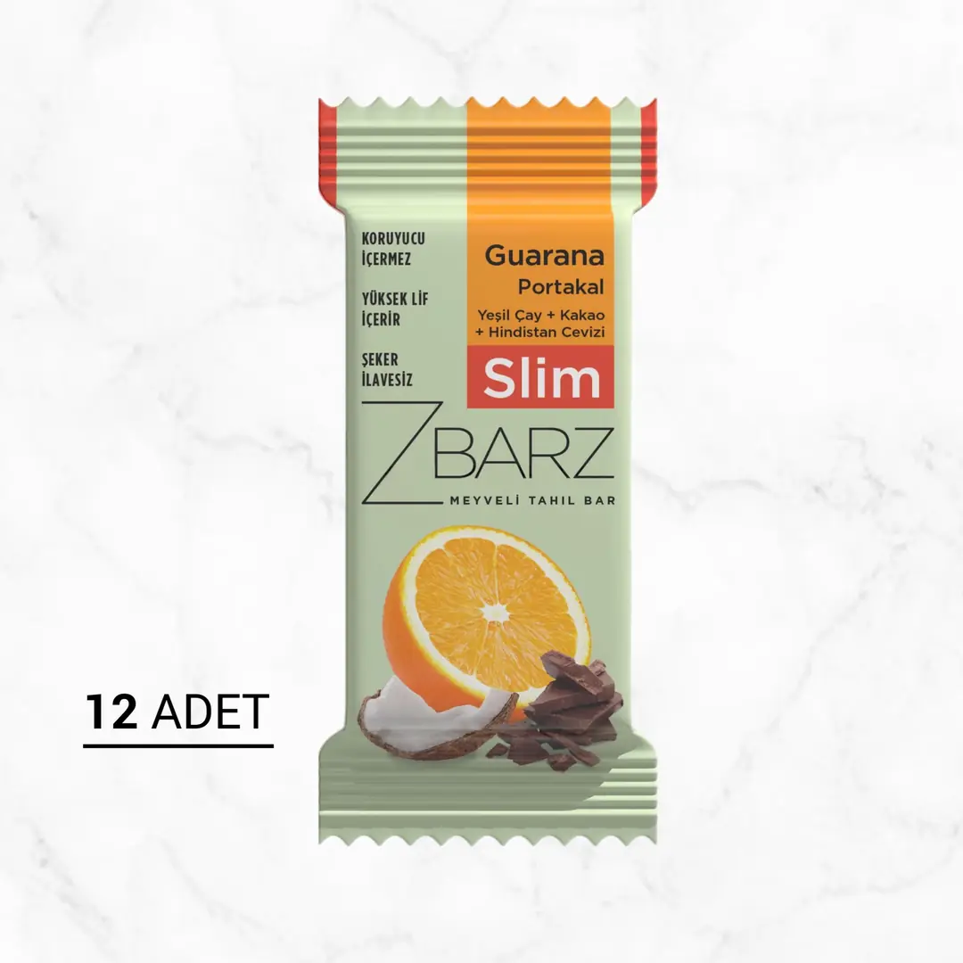 Zbarz Slim Guarana Bar Portakal Kakao