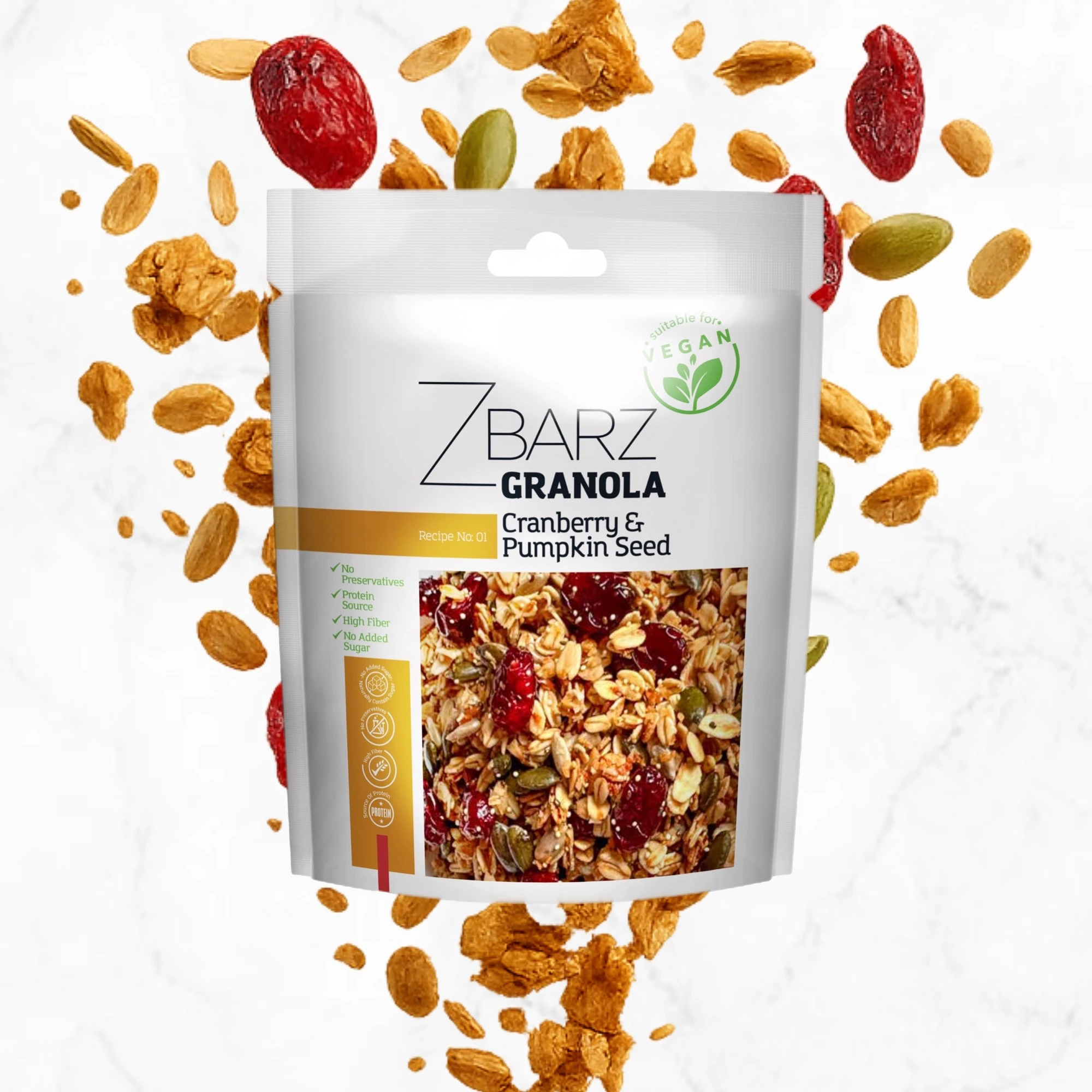 Kabak Çekirdekli, Turna Yemişli Granola - 200gr
