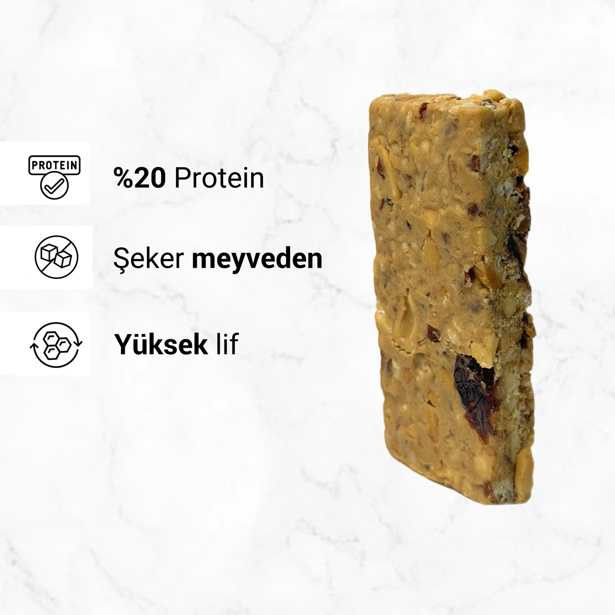Crunchy Turna Yemişli Yer Fıstıklı Proteinli Bar