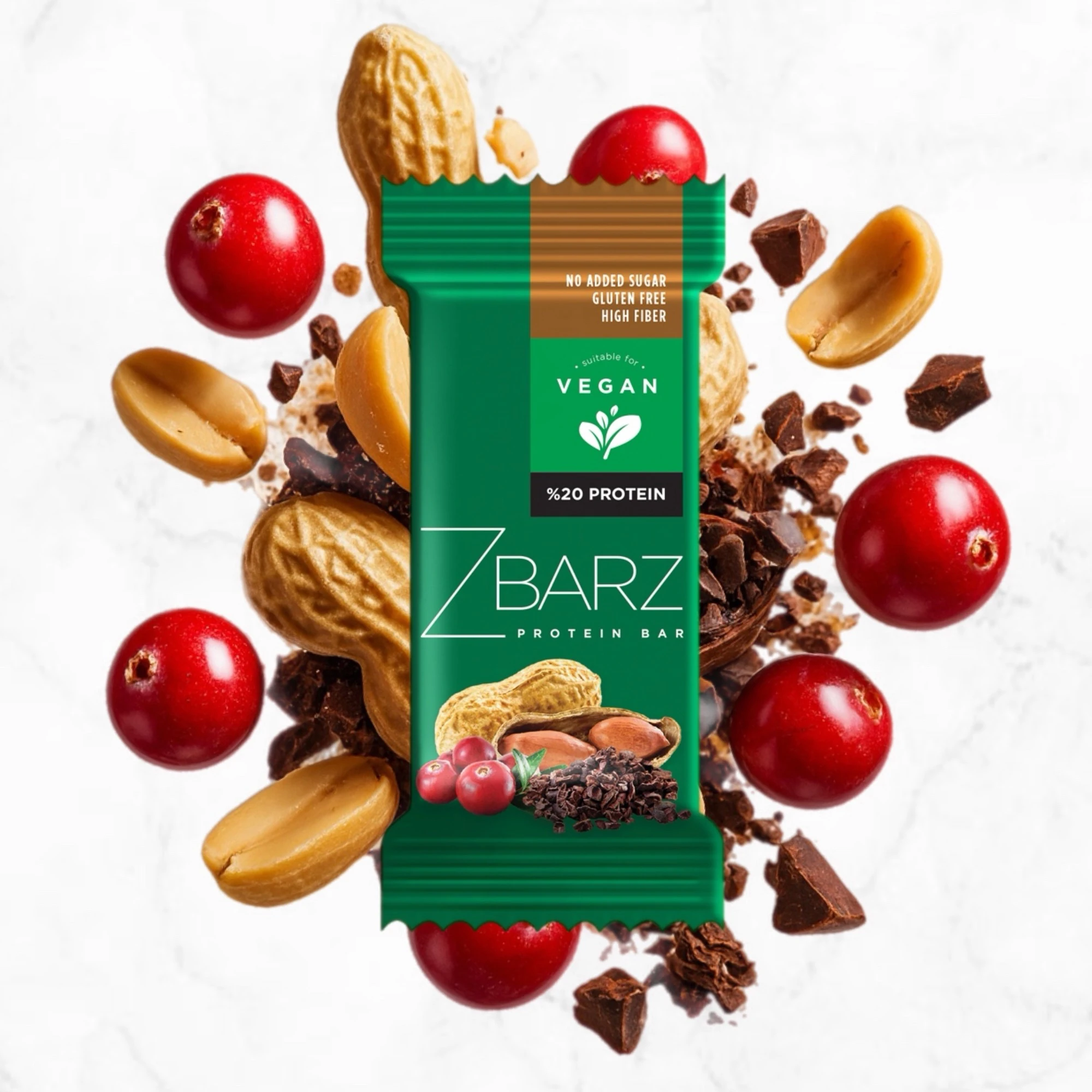 Yer Fıstıklı Vegan Proteinli Meyve Barı - x2