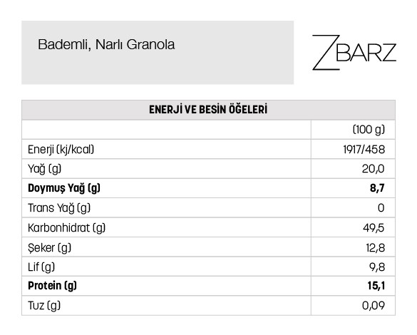 Bademli, Narlı Granola - 200gr
