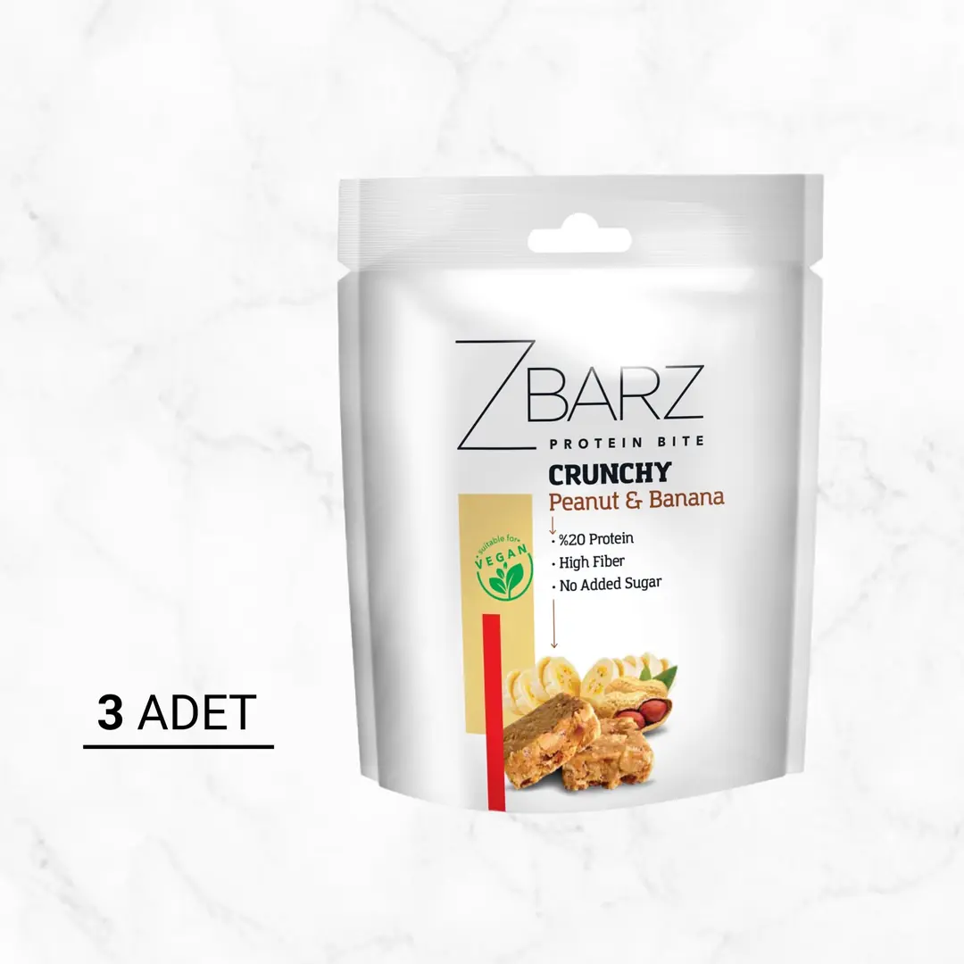 Zbarz Crunchy Protein Bite Muz Yer Fıstığı 90gr x3