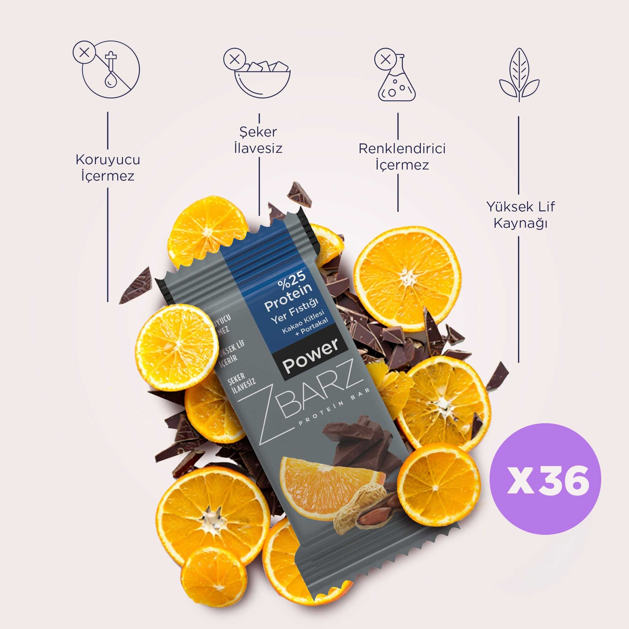 Yer Fıstıklı Protein Bar x3