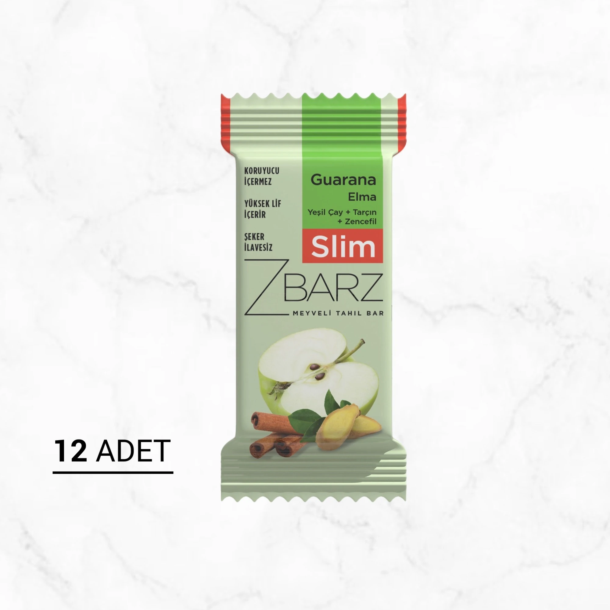 Slim Guarana Elmalı Tarçınlı Fonksiyonel Meyveli Bar