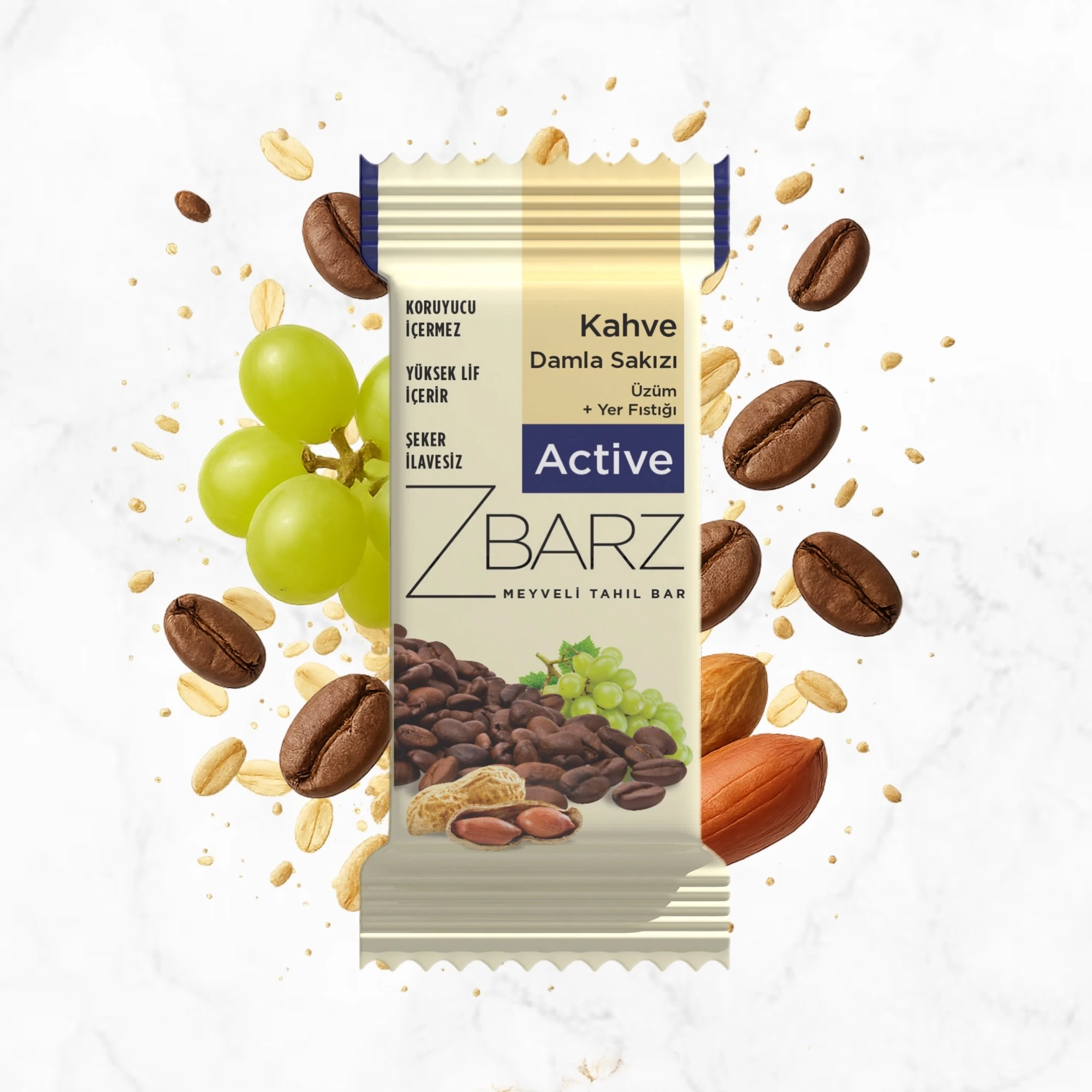Active Kahve Damla Sakızlı Fonksiyonel Atıştırmalık Bar 