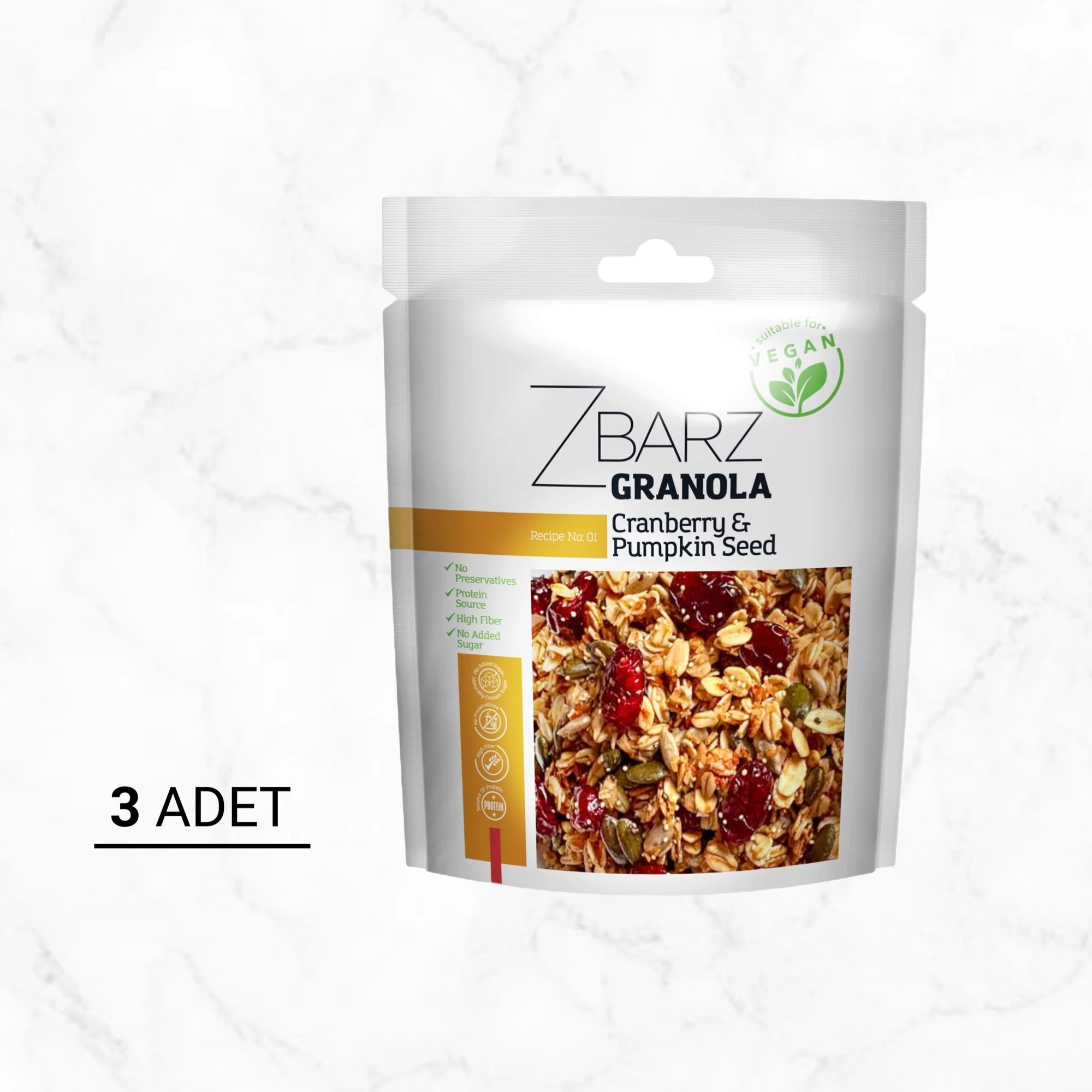 Kabak Çekirdekli, Turna Yemişli Granola 3'lü