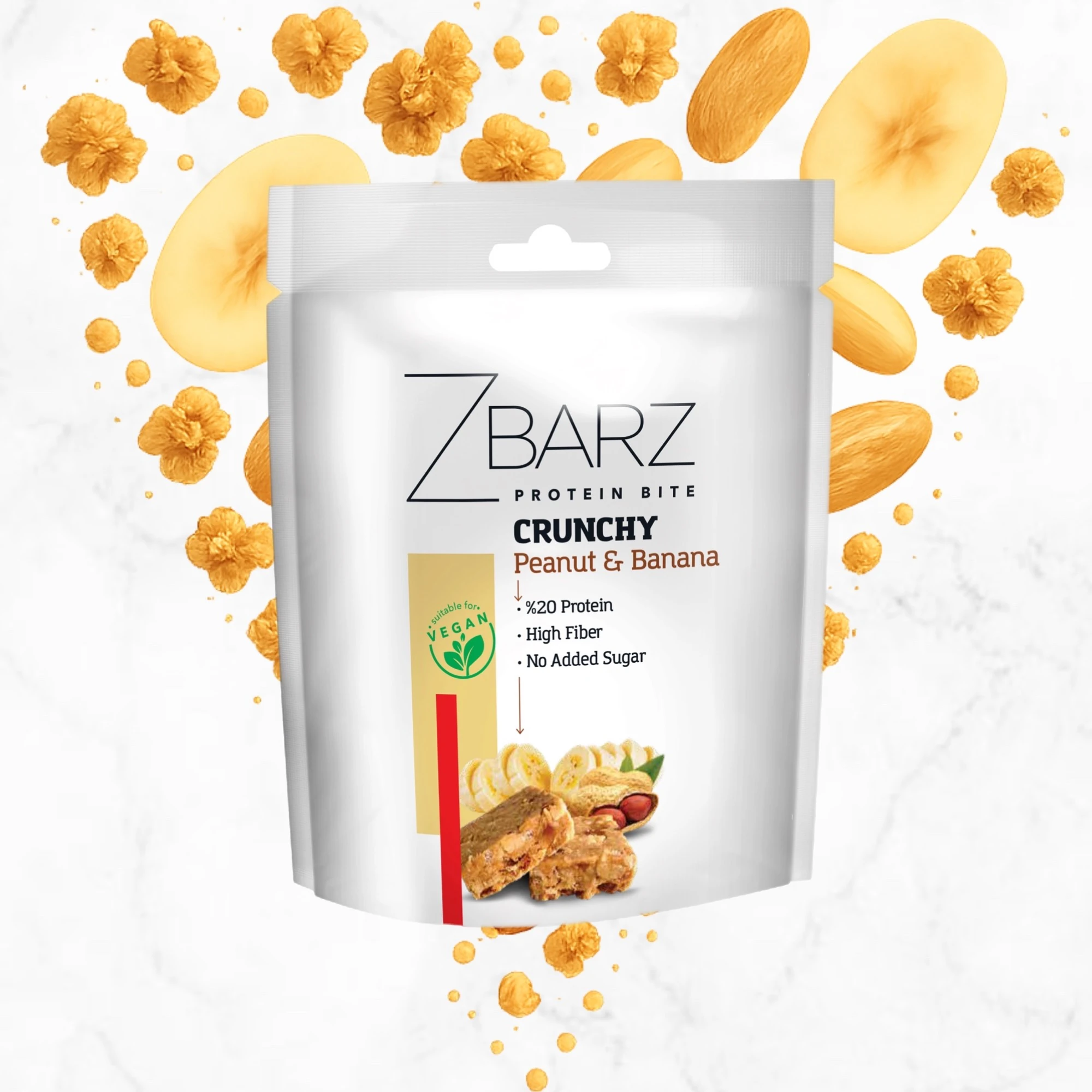 Crunchy Muzlu Yer Fıstıklı Proteinli Bite - 90gr