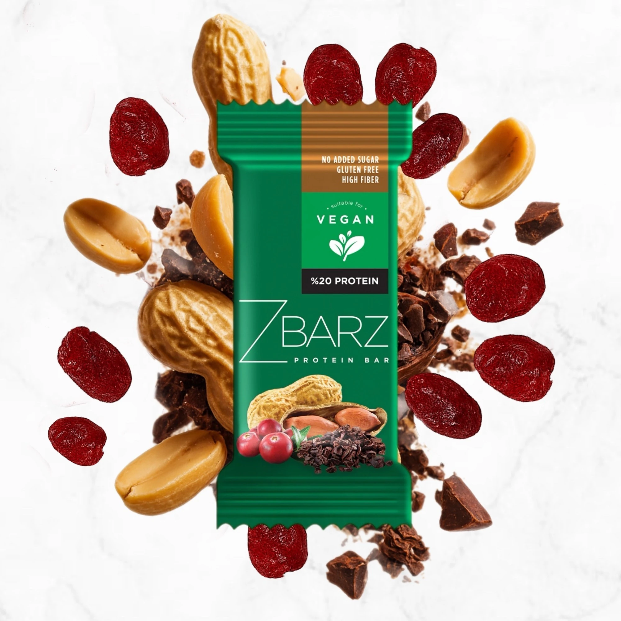 Yer Fıstıklı Vegan Proteinli Meyve Barı - x1