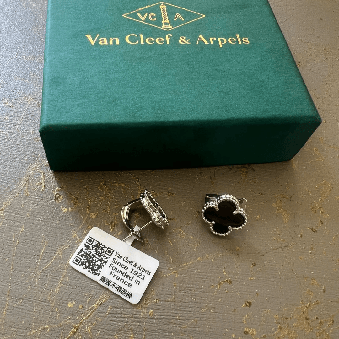 Van Cleef & Arpels All Silver Black Küpe