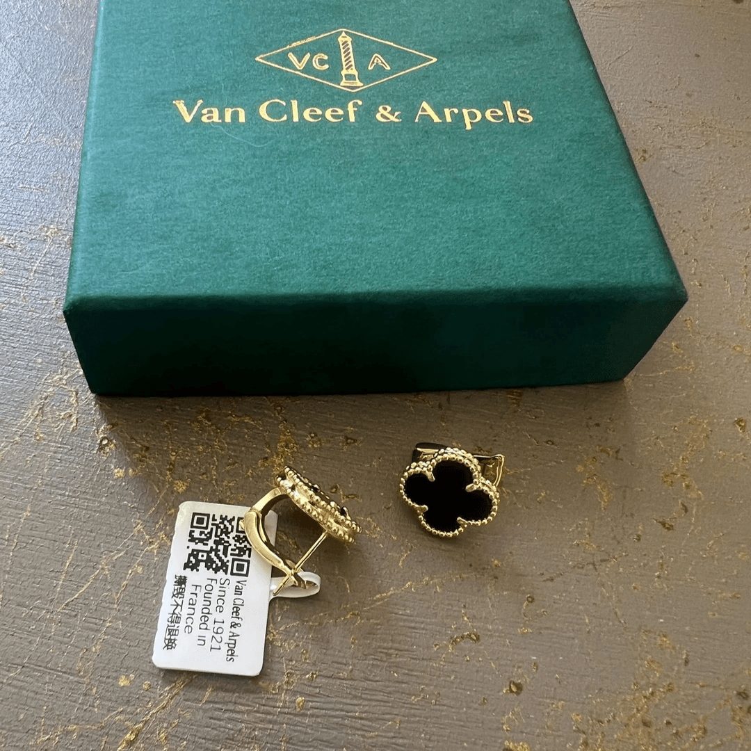 Van Cleef & Arpels All Gold Black Küpe