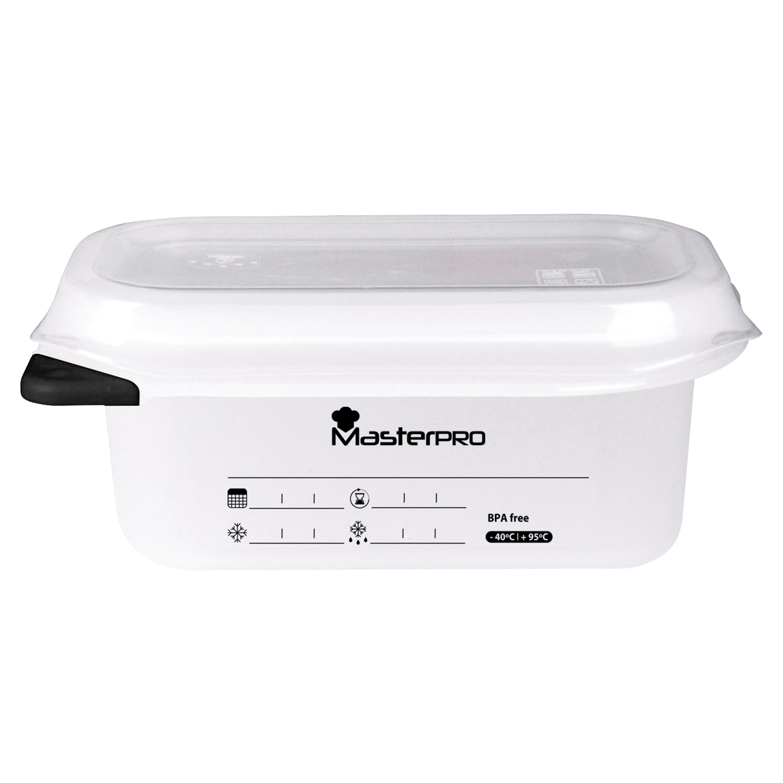 MasterPro Saklama Kabı | 17,6x10,8x6,5 cm | 0,6 L | Foodies Collection serisi | 2938