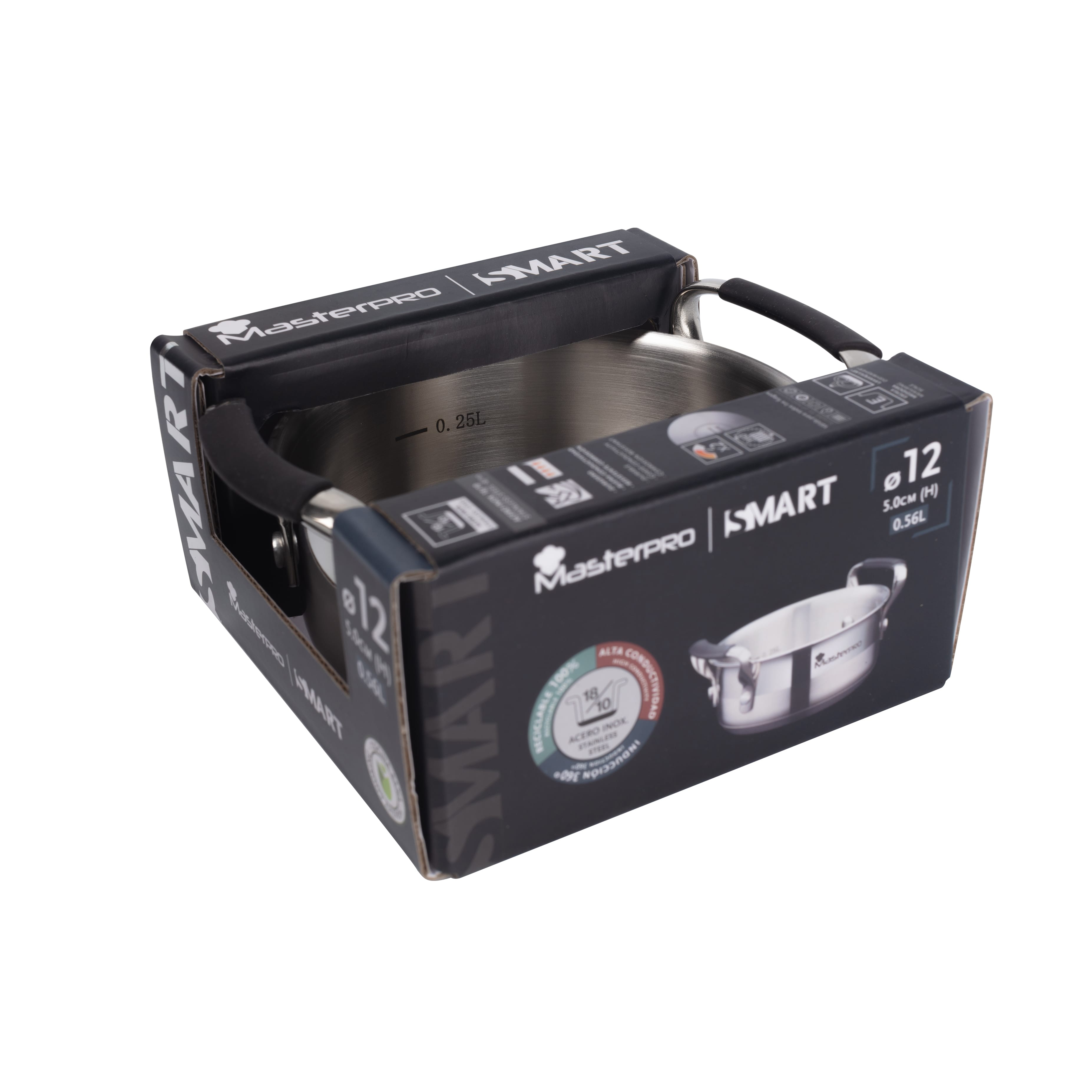 MasterPro Paslanmaz Çelik Tencere | İndüksiyonlu | 12 cm | Smart serisi | 3776