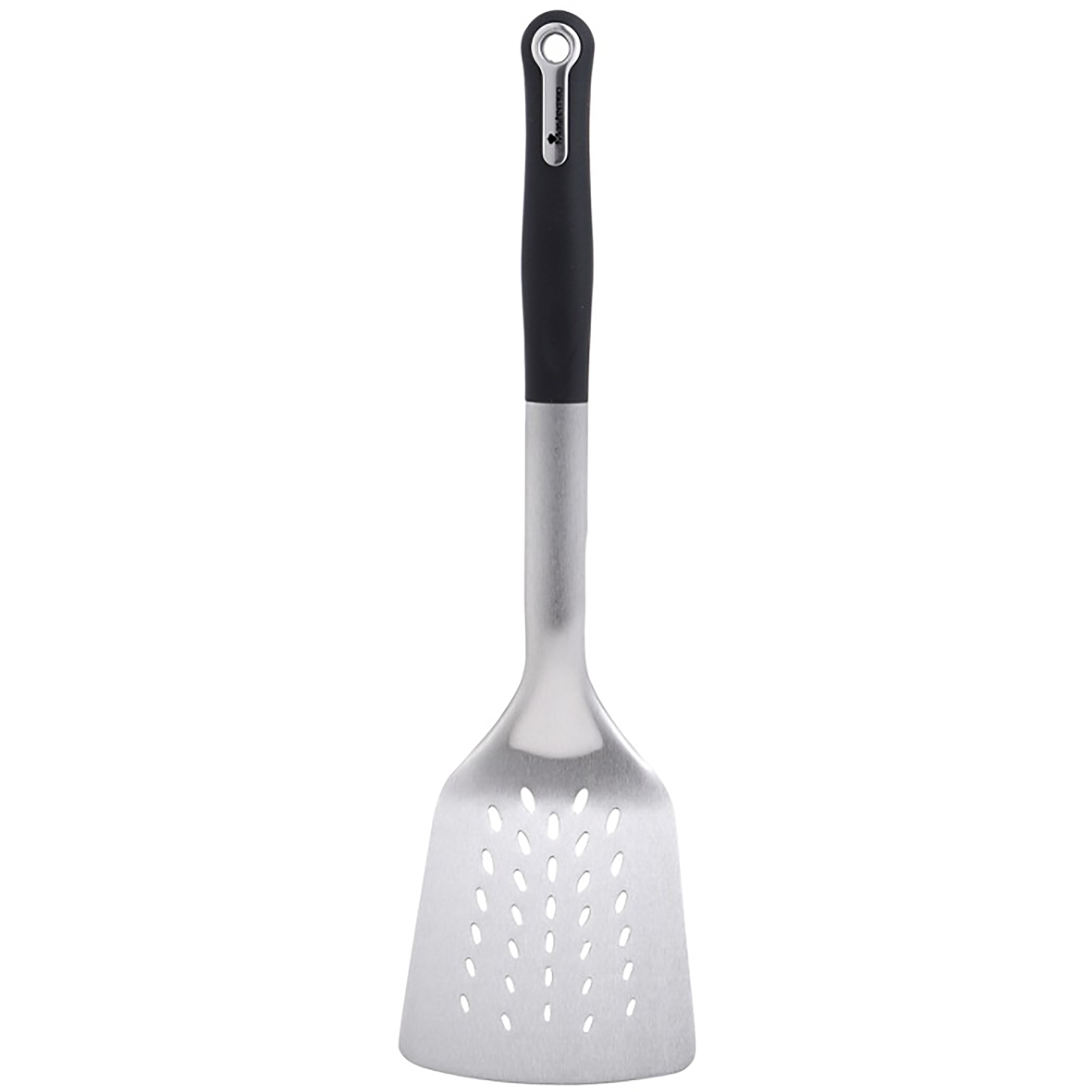 MasterPro Paslanmaz Çelik Oluklu Spatula | 33,6x9,5x4,6 cm | PBT materyal | Foodies Collection serisi | 4859