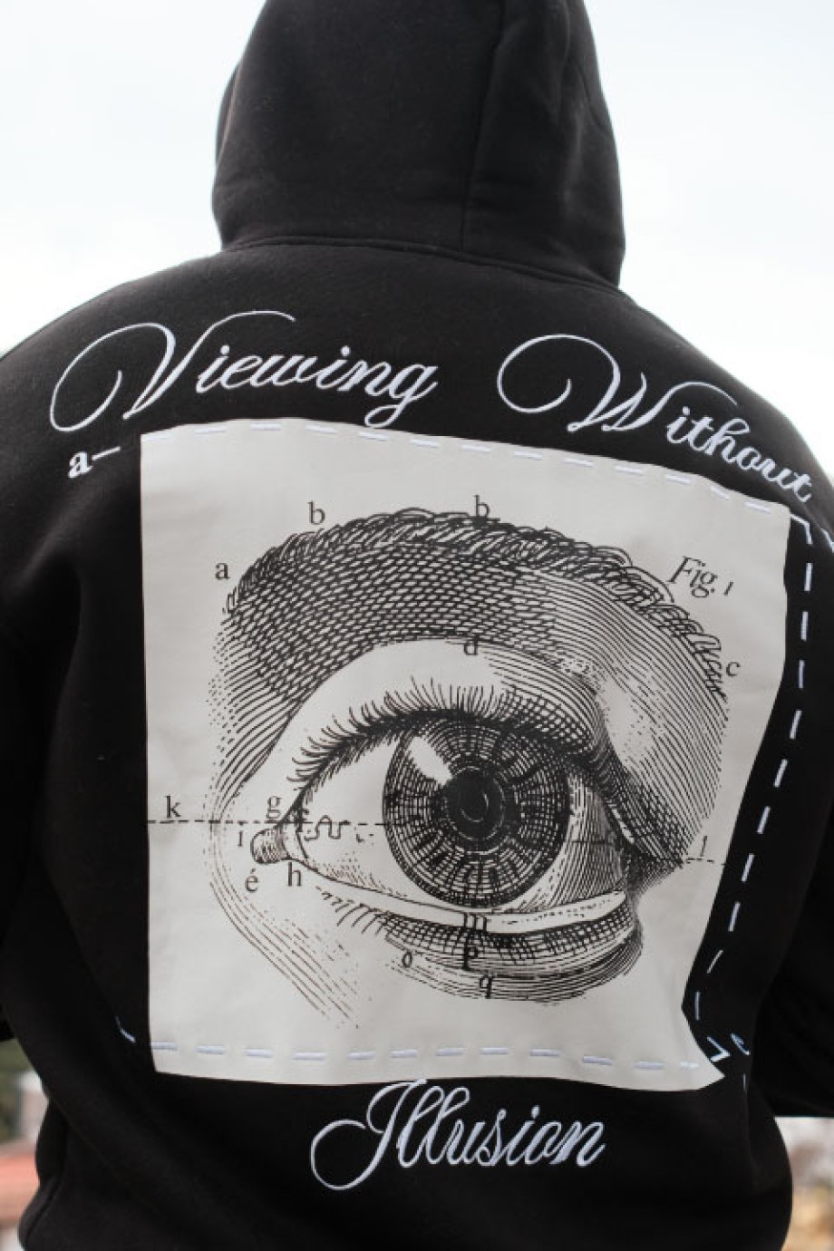 Siyah Göz Baskı Sweatshirt