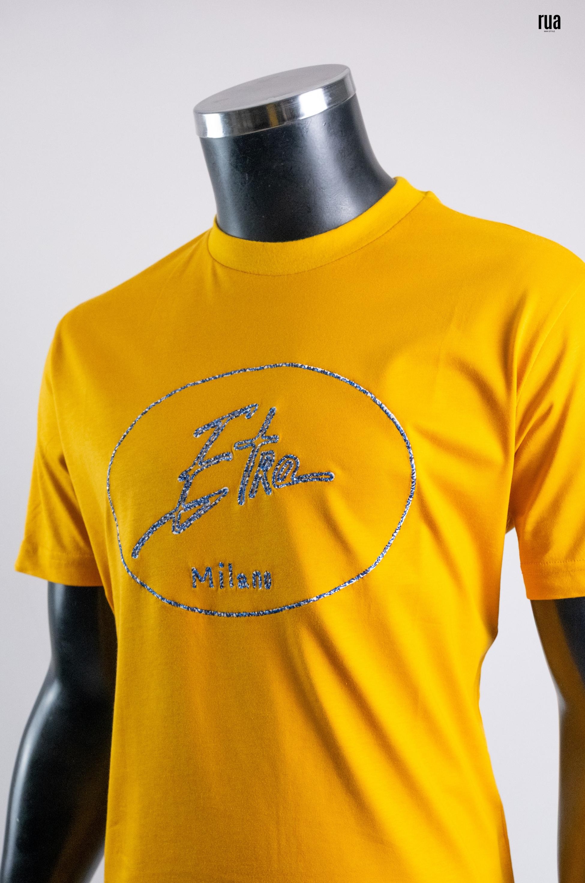 Etro Yazılı Tişört Sarı