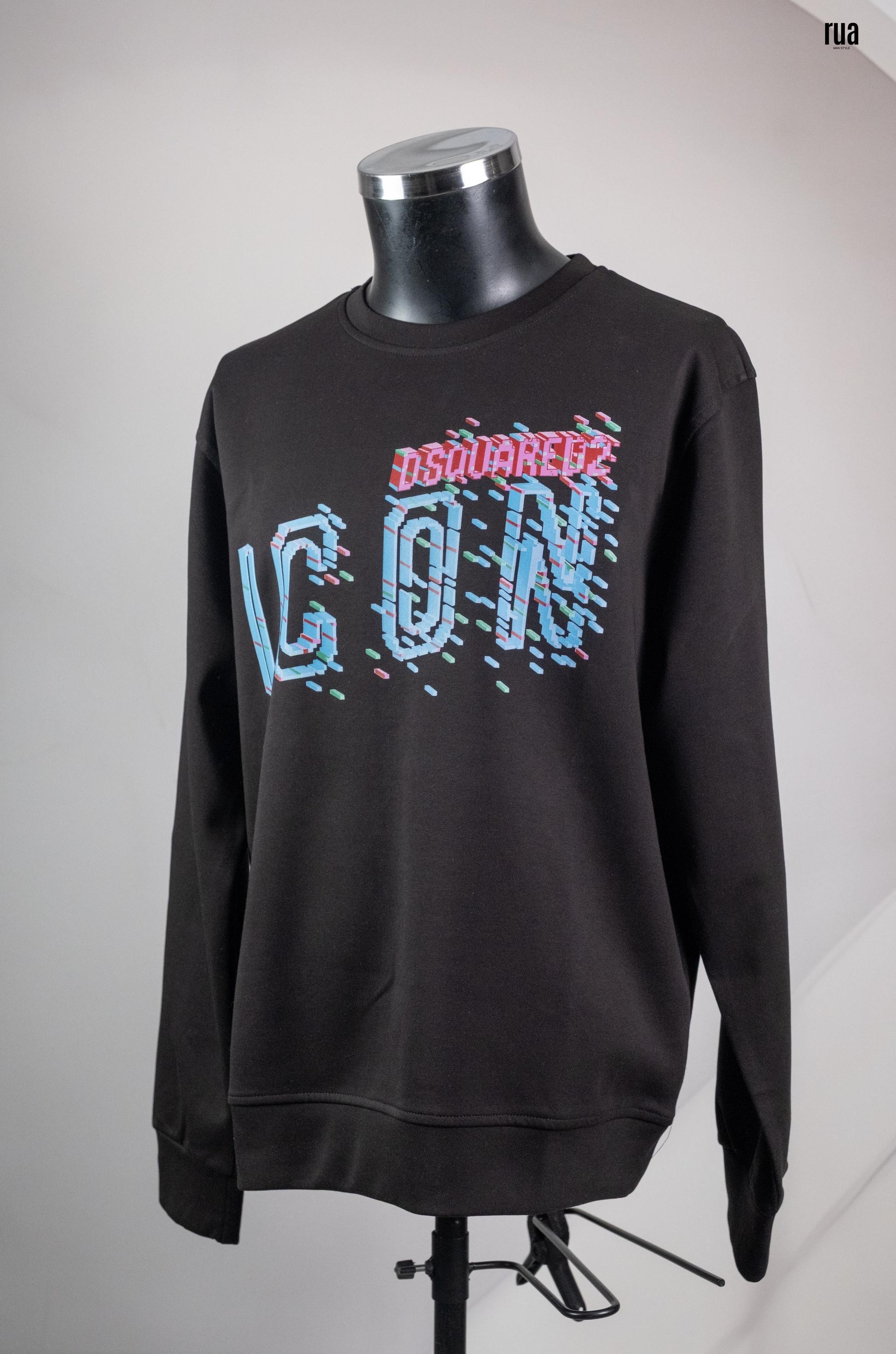 Dsquared2 İcon Baskılı Sweatshirt Siyah