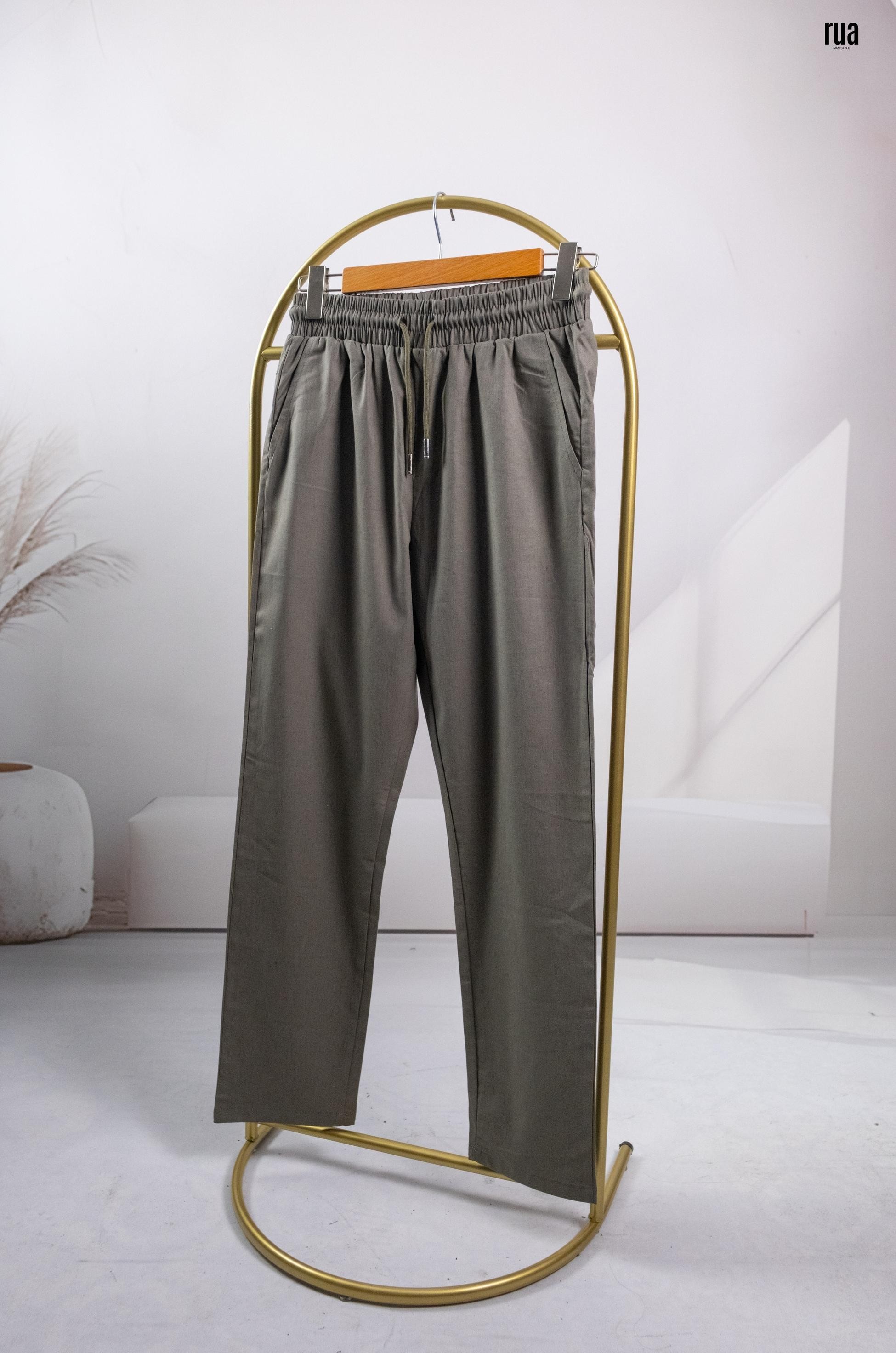 Hermes Keten Pantolon Haki