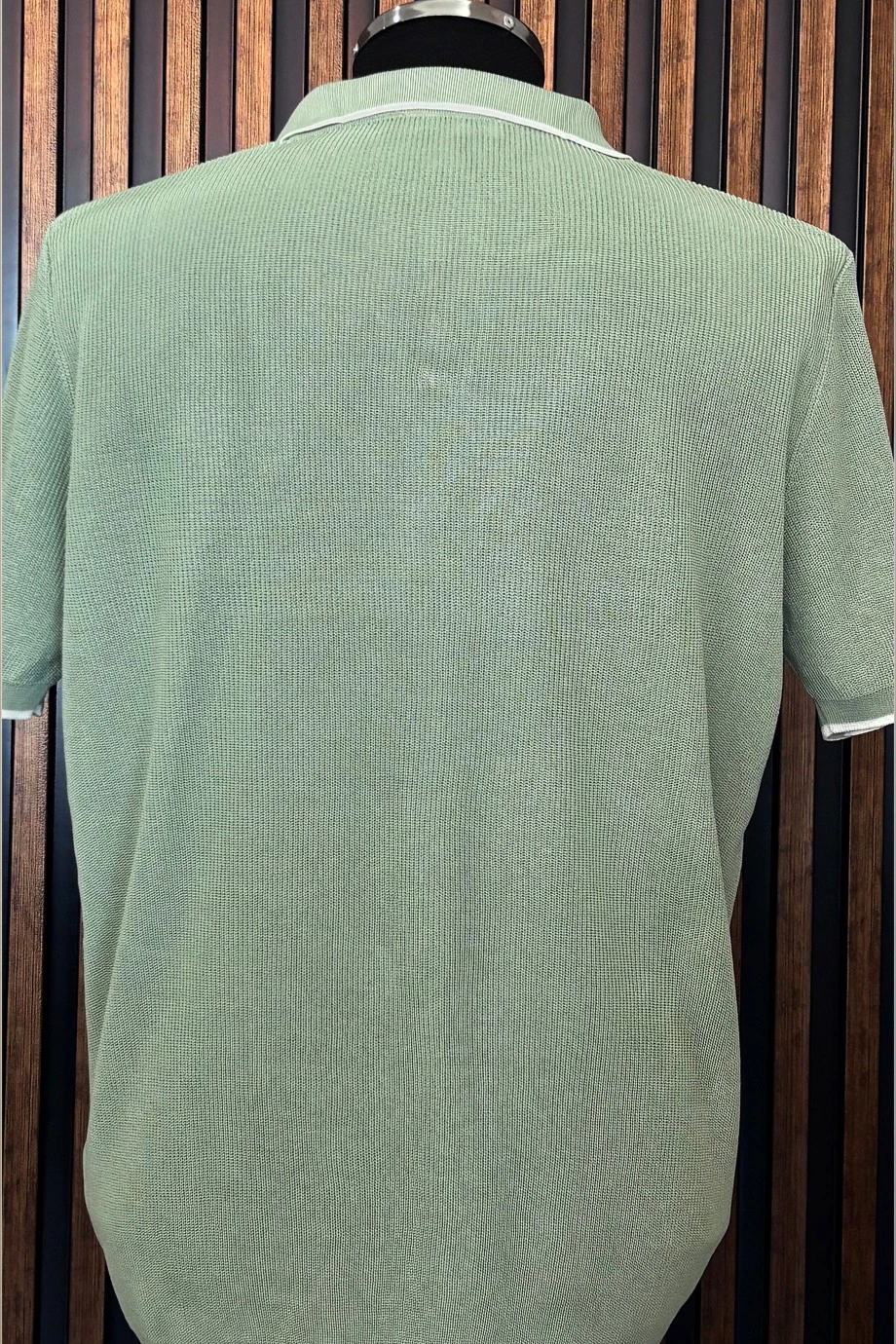 POLO YAKA ÇİZGİ DETAYLI KISA KOL TİRKO-YEŞİL