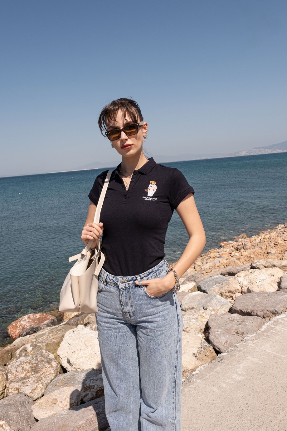 POLO RALP. ARMALI TİŞÖRT SİYAH