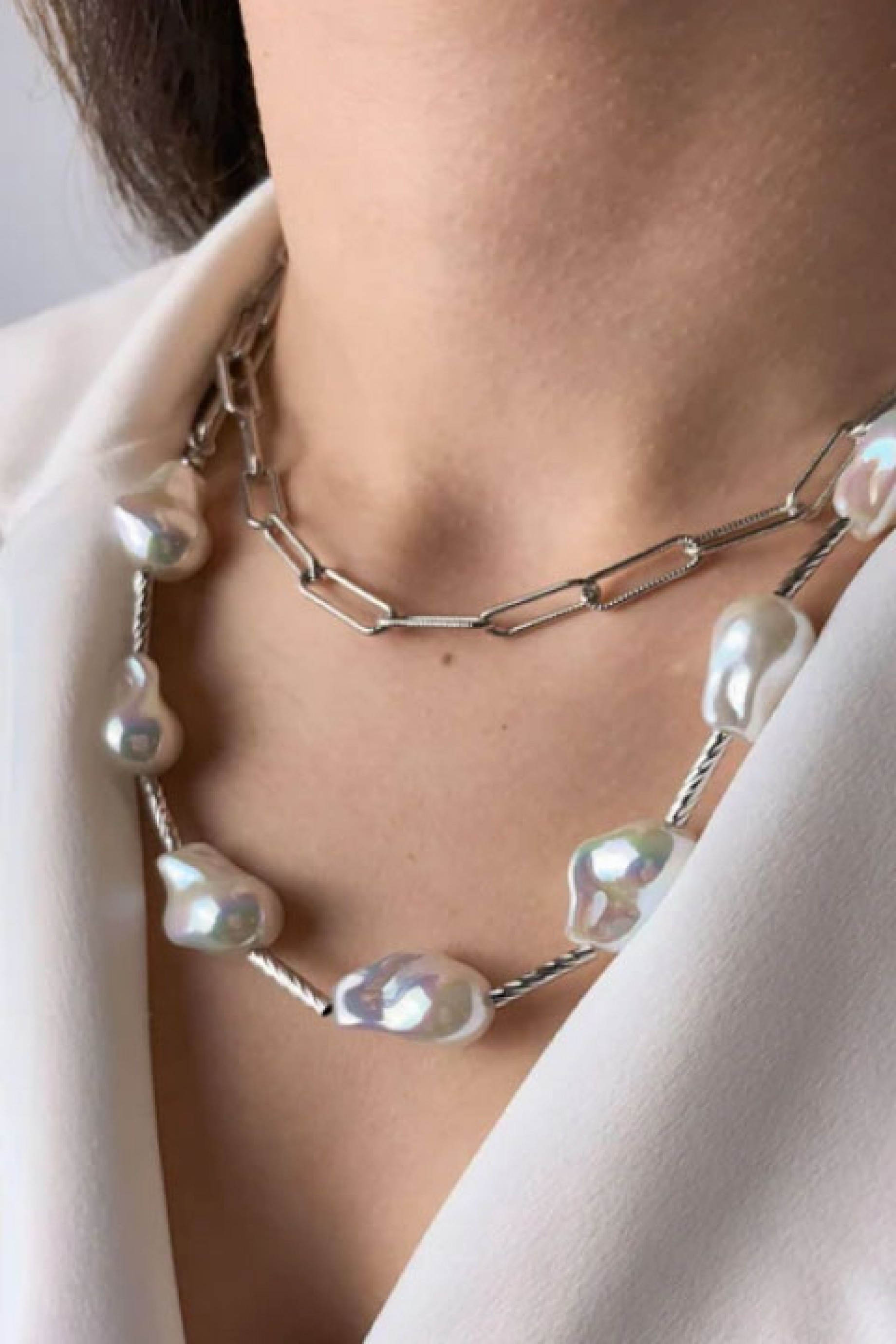 Silver Ornella Tasarım Kolye