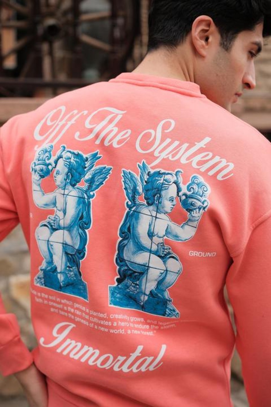 Pembe Baskılı Sweatshirt