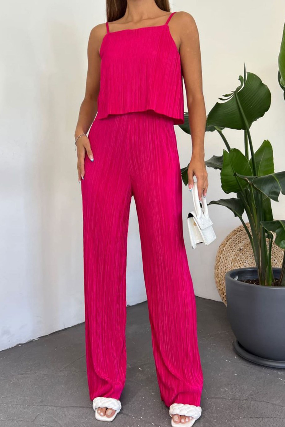 ZARA MODEL PİLİSELİ TULUM TAKIM PEMBE