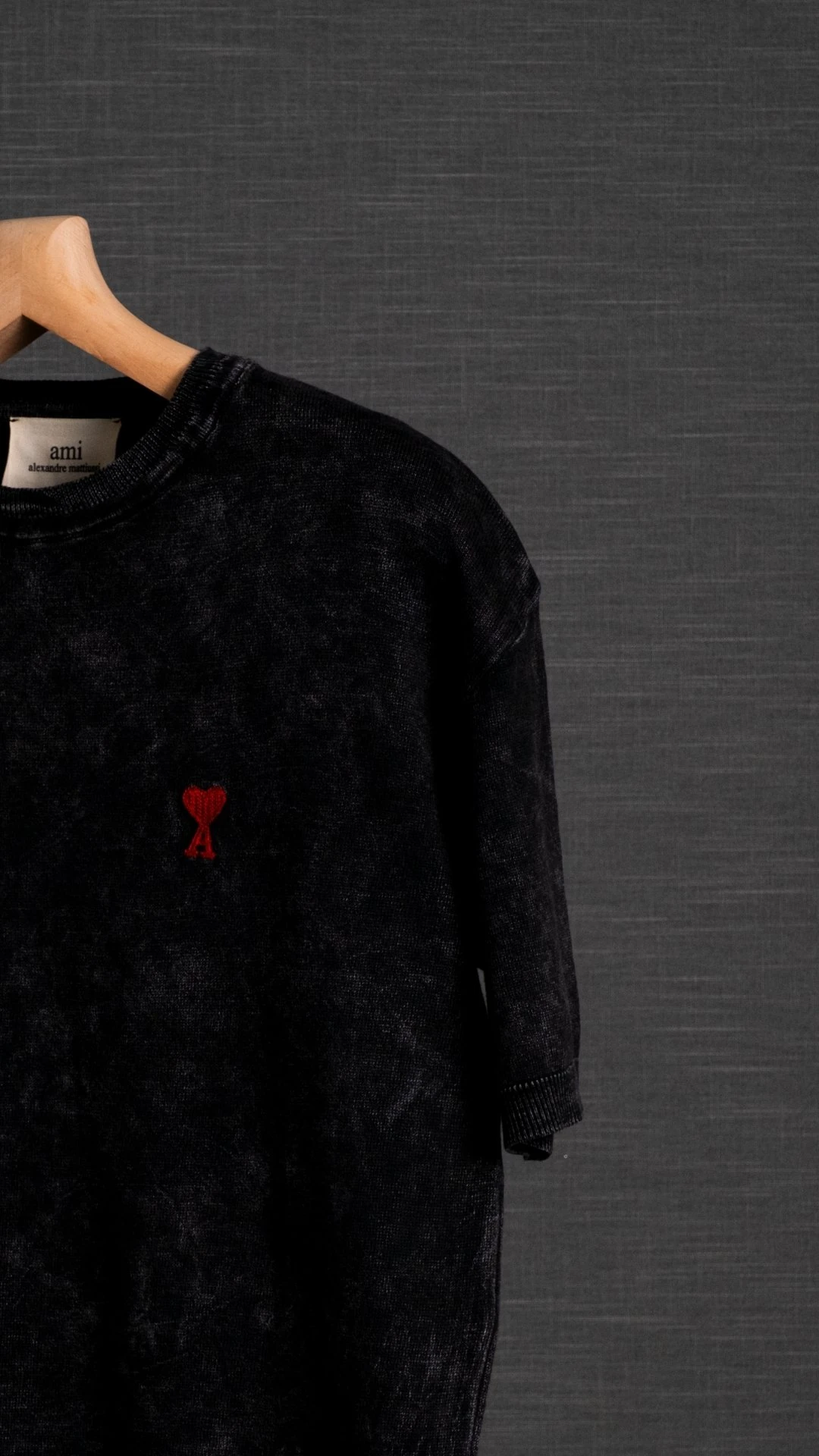 Marka Armalı Yıkamalı Triko Siyah