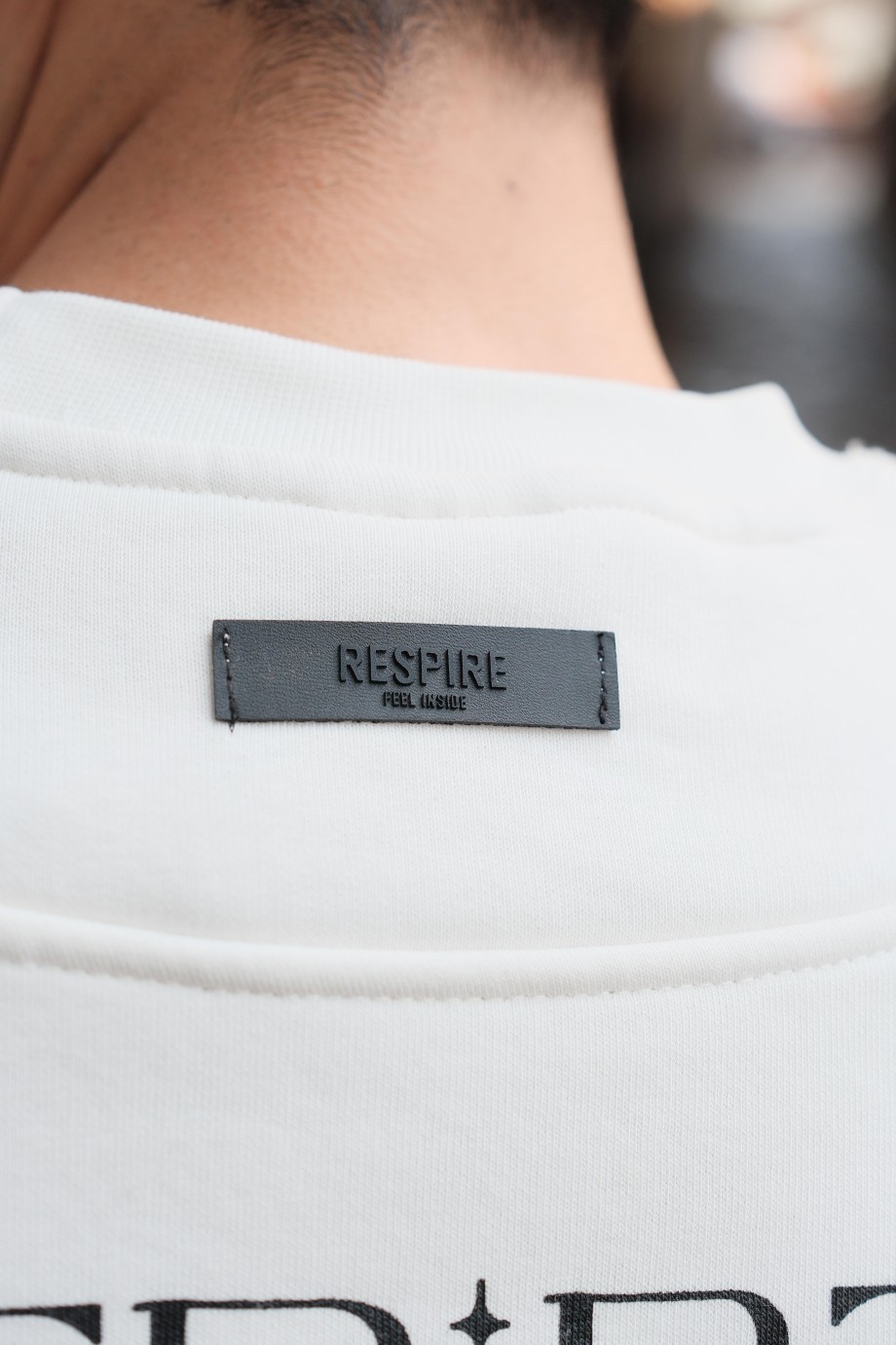 Beyaz Baskılı Sweatshirt