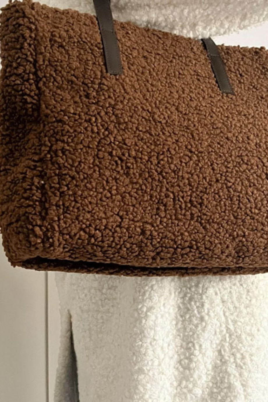 Kahve Peluş Çanta