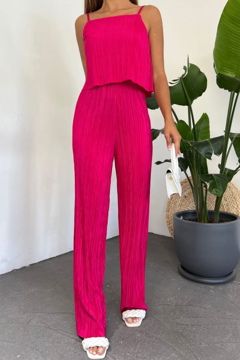ZARA MODEL PİLİSELİ TULUM TAKIM PEMBE