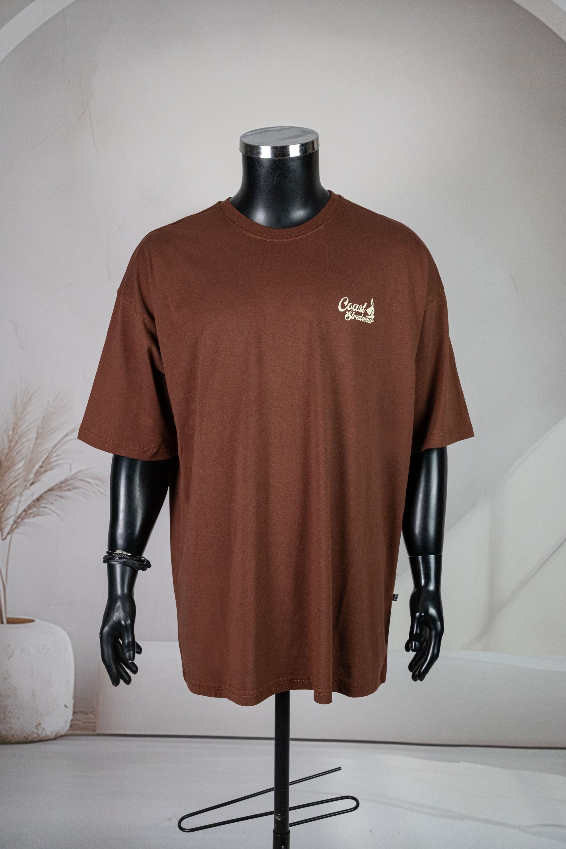Coast Street Kahverengi Yuvarlak Yaka Tişört