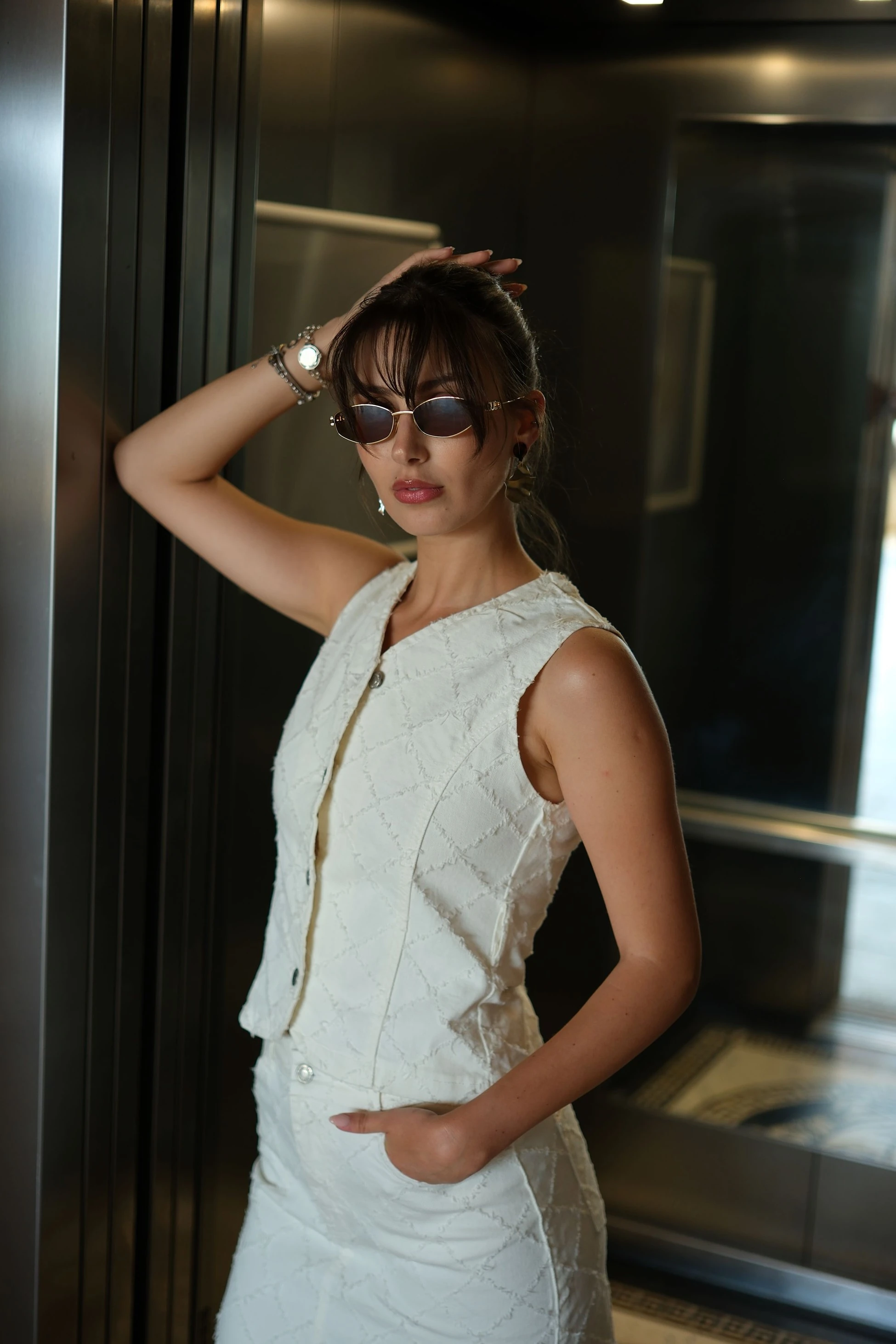 Denim Etek Yelek Takım