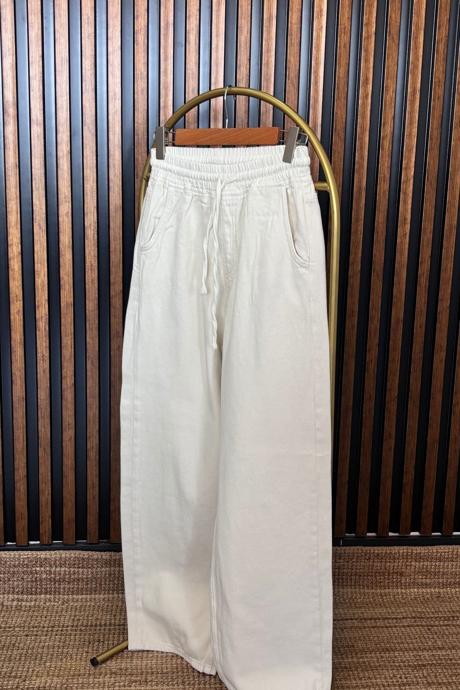 BAGGY KOT PANTOLON-AÇIK BEJ