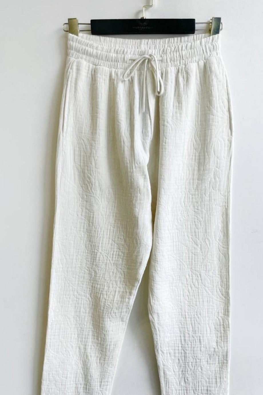 BELDEN LASTİKLİ KETEN PANTOLON-BEJ