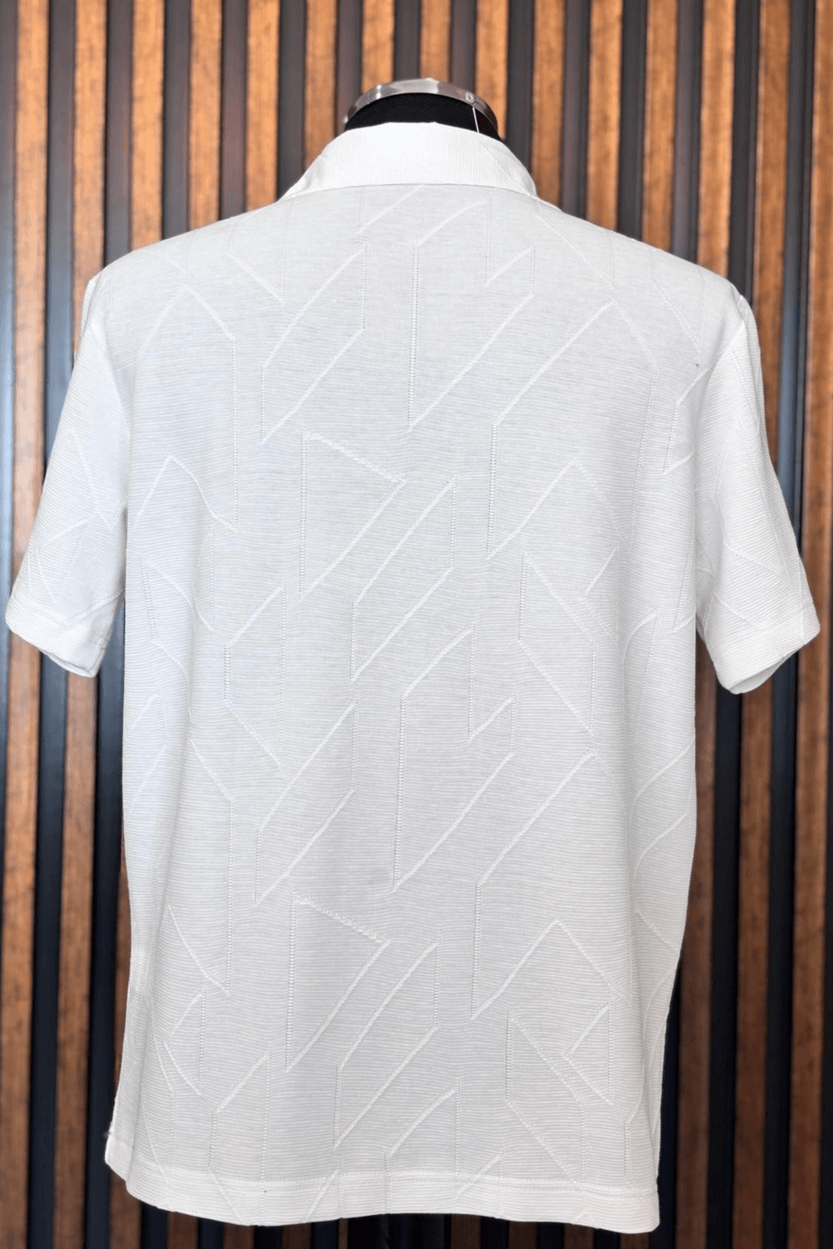 POLO YAKA DOKUMA TSHİRT-EKRU