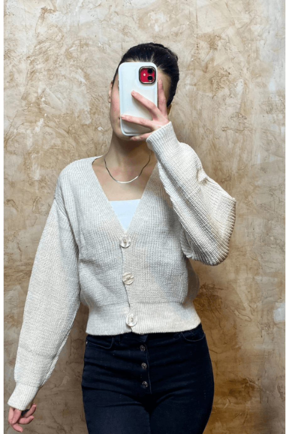 ÖRME TRİKO HIRKA Taş