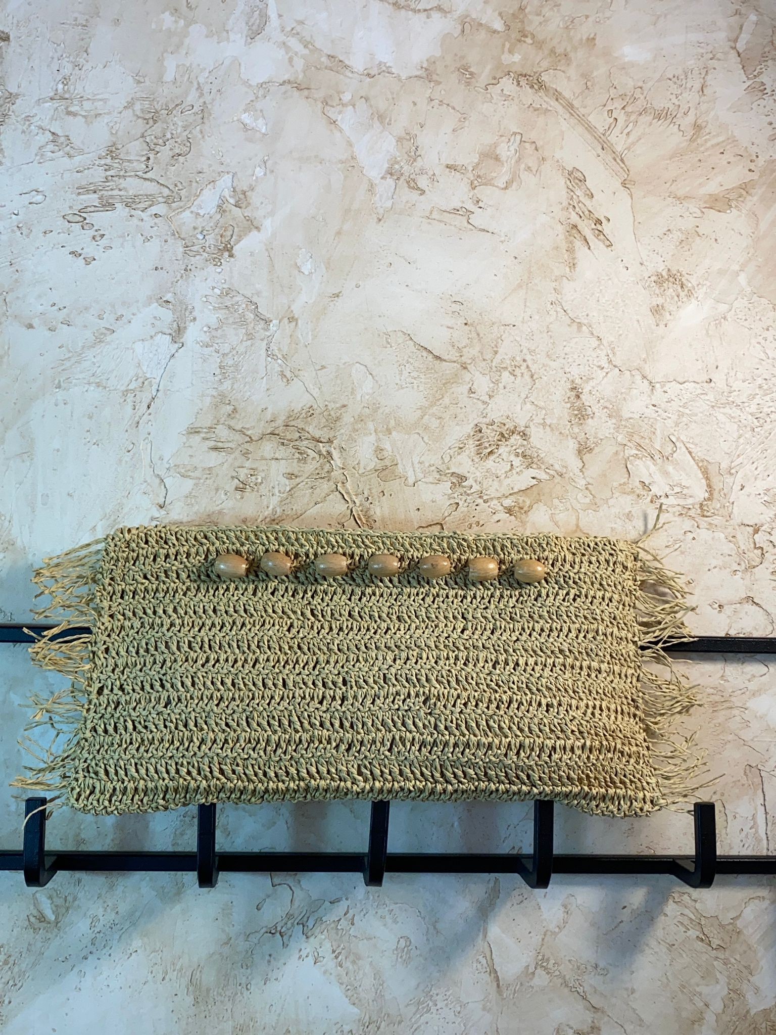 BONCUK DETAY ASTARLI EL YAPIMI CLUTCH ÇANTA