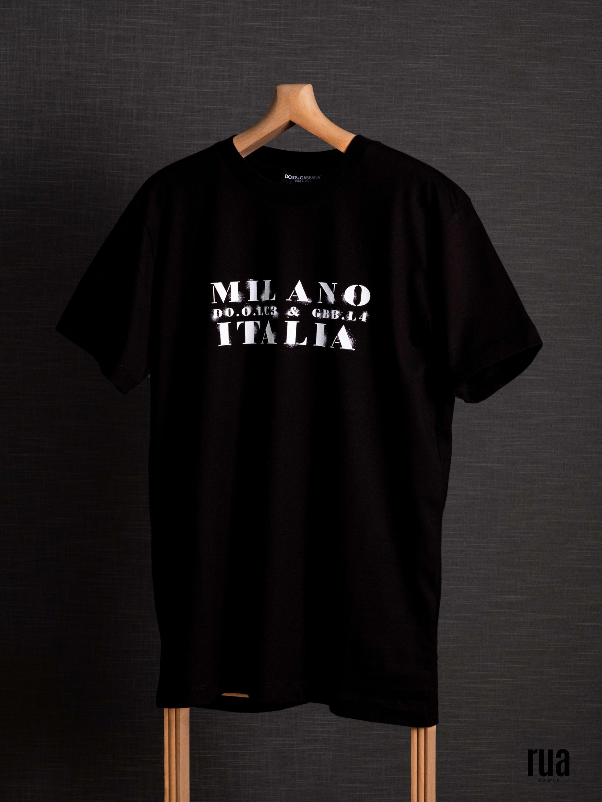 Sıfır Yaka Milano Baskılı Tişört