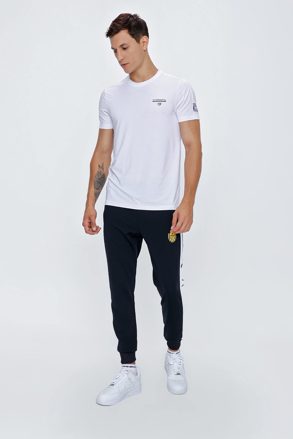 ANKR-0047 SİNCE ERK.BEYAZ ÇİZGİLİ BASIC T-SHIRT