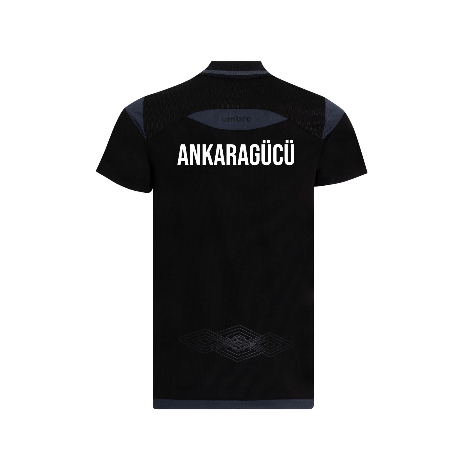 TF-0268 UMBRO DIAMOND CAMP POLO T-SHIRT  BLACK