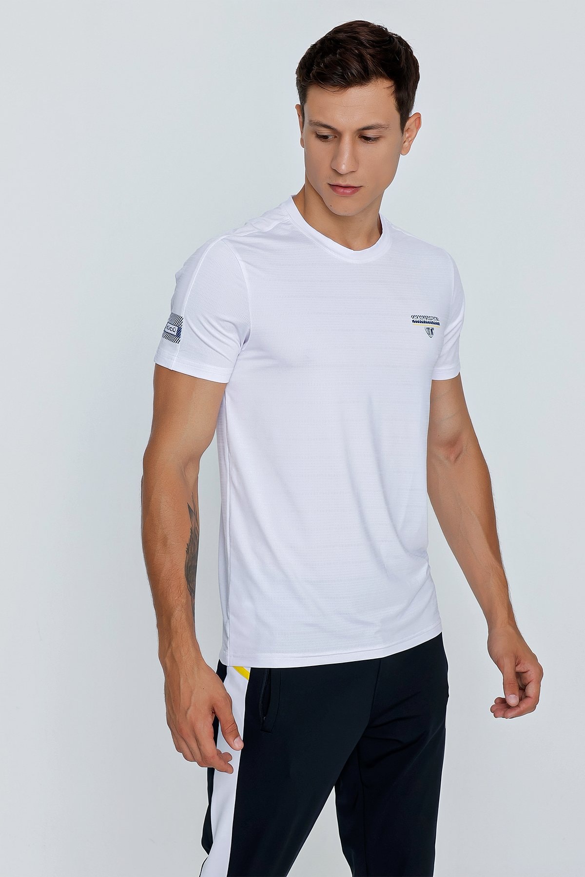 ANKR-0047 SİNCE ERK.BEYAZ ÇİZGİLİ BASIC T-SHIRT