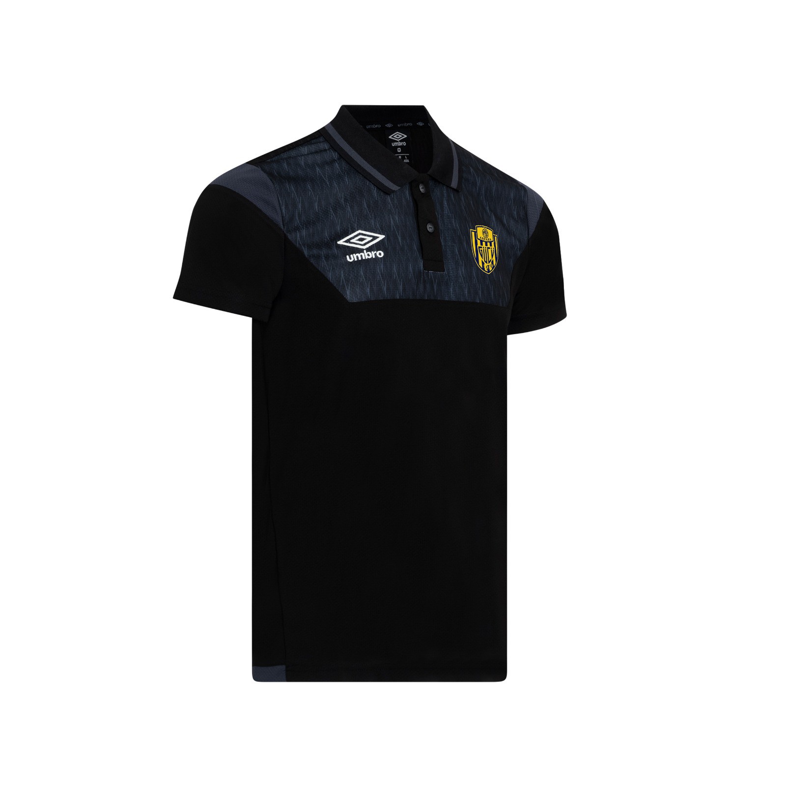 TF-0268 UMBRO DIAMOND CAMP POLO T-SHIRT  BLACK