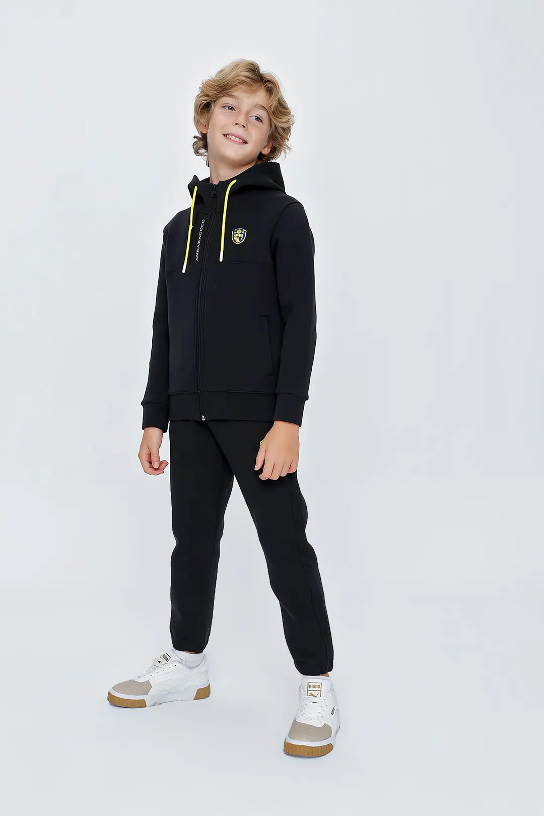 ANKR-0063 SİNCE ÇOCUK SİYAH DOUBLE FACE TAKIM