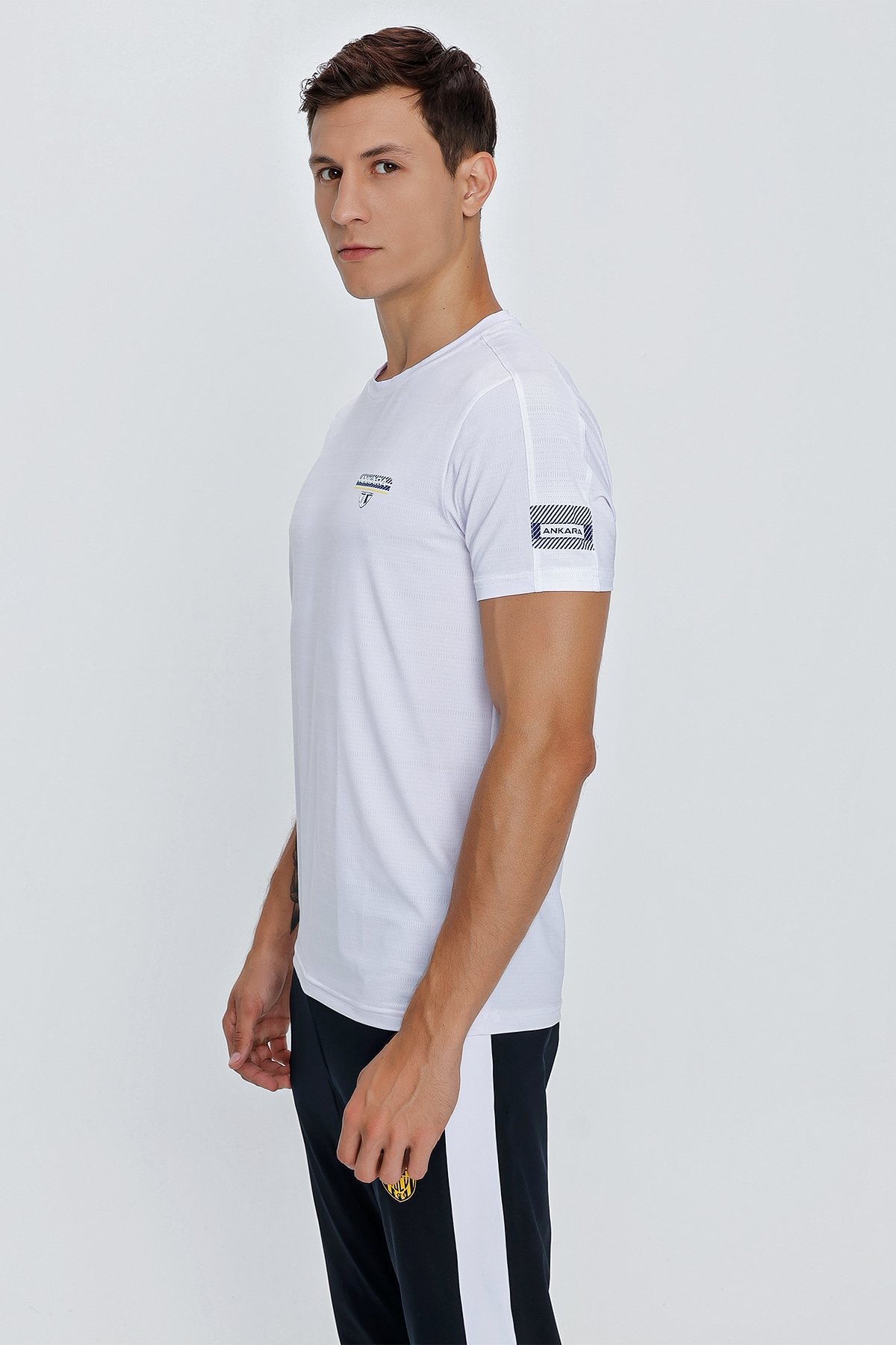 ANKR-0047 SİNCE ERK.BEYAZ ÇİZGİLİ BASIC T-SHIRT